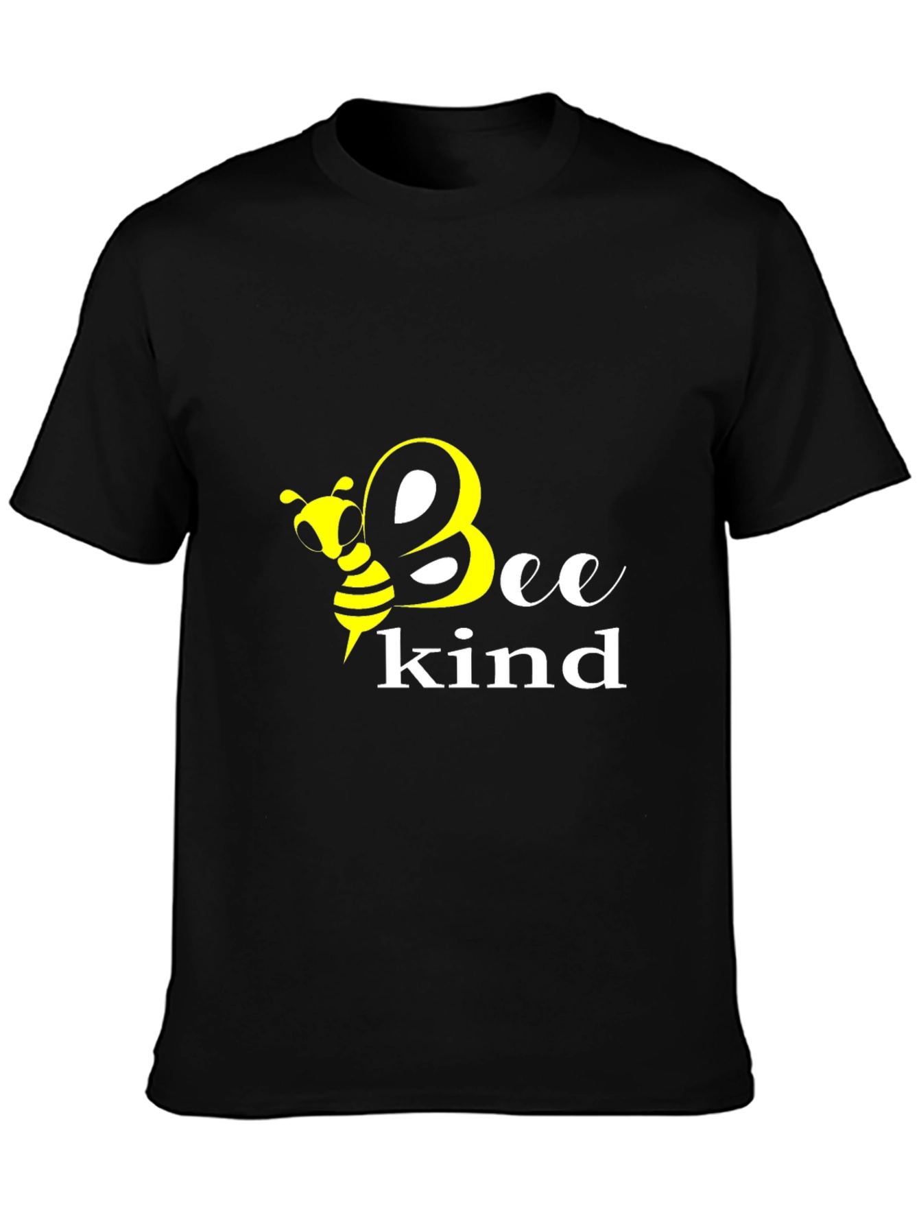 Bee Kind Graphic Tee - Black Cotton T-Shirt