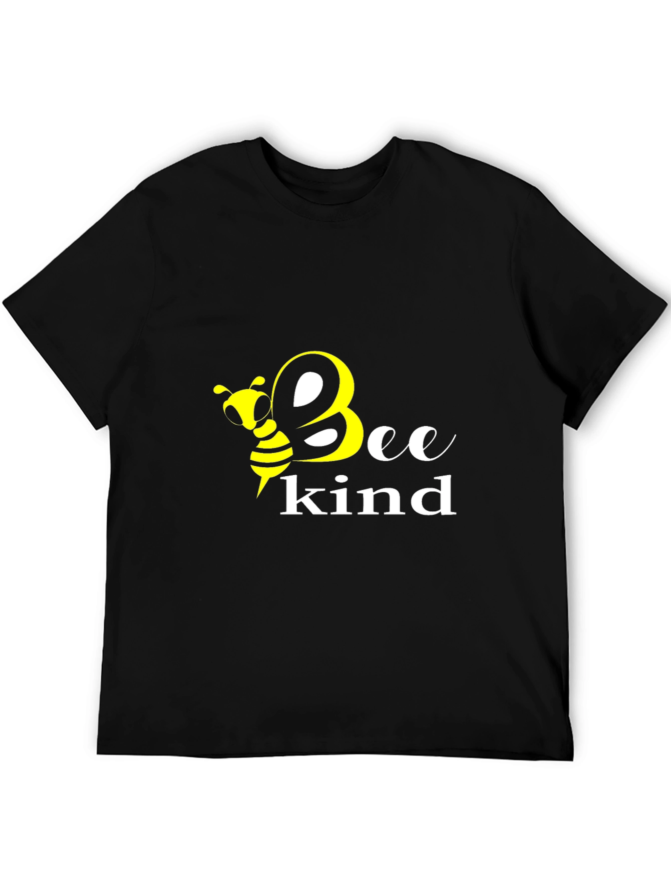 Bee Kind Graphic Tee - Black Cotton T-Shirt