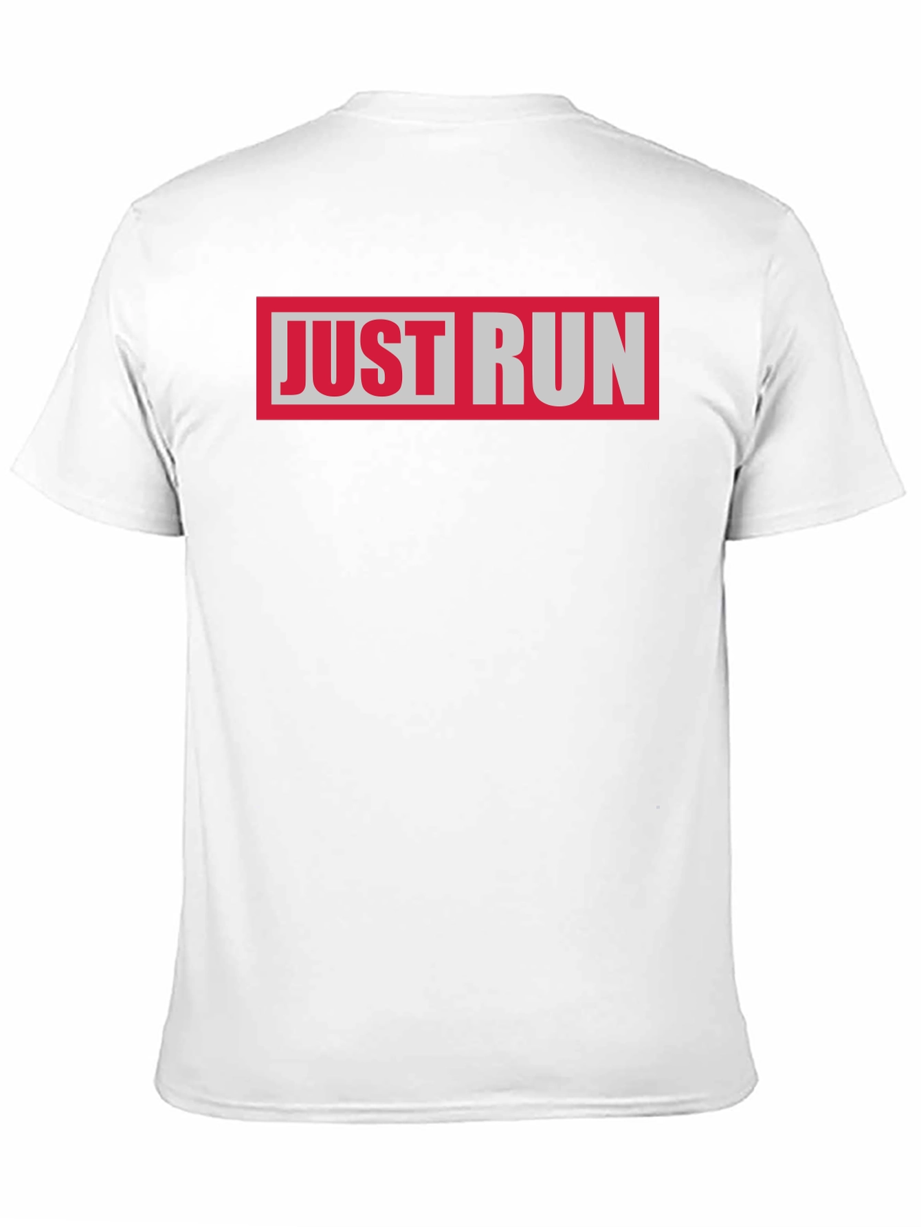 Just Run Graphic Tee - Black Casual T-Shirt