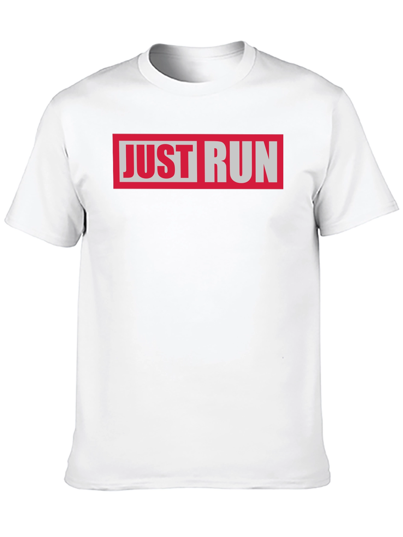 Just Run Graphic Tee - Black Casual T-Shirt