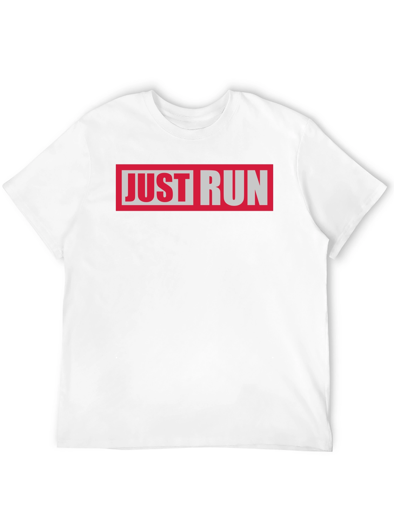 Just Run Graphic Tee - Black Casual T-Shirt