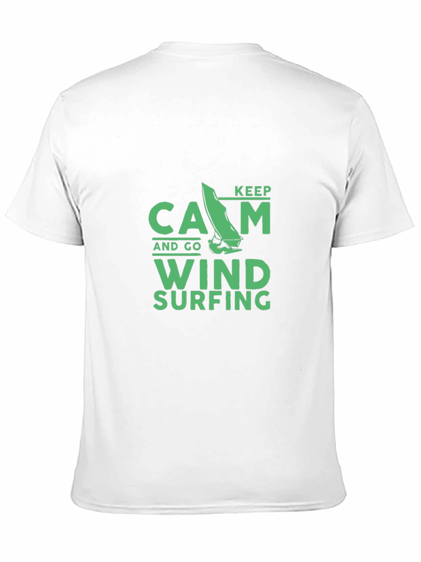 Keep Calm Windsurfing T-Shirt - Black Cotton Tee