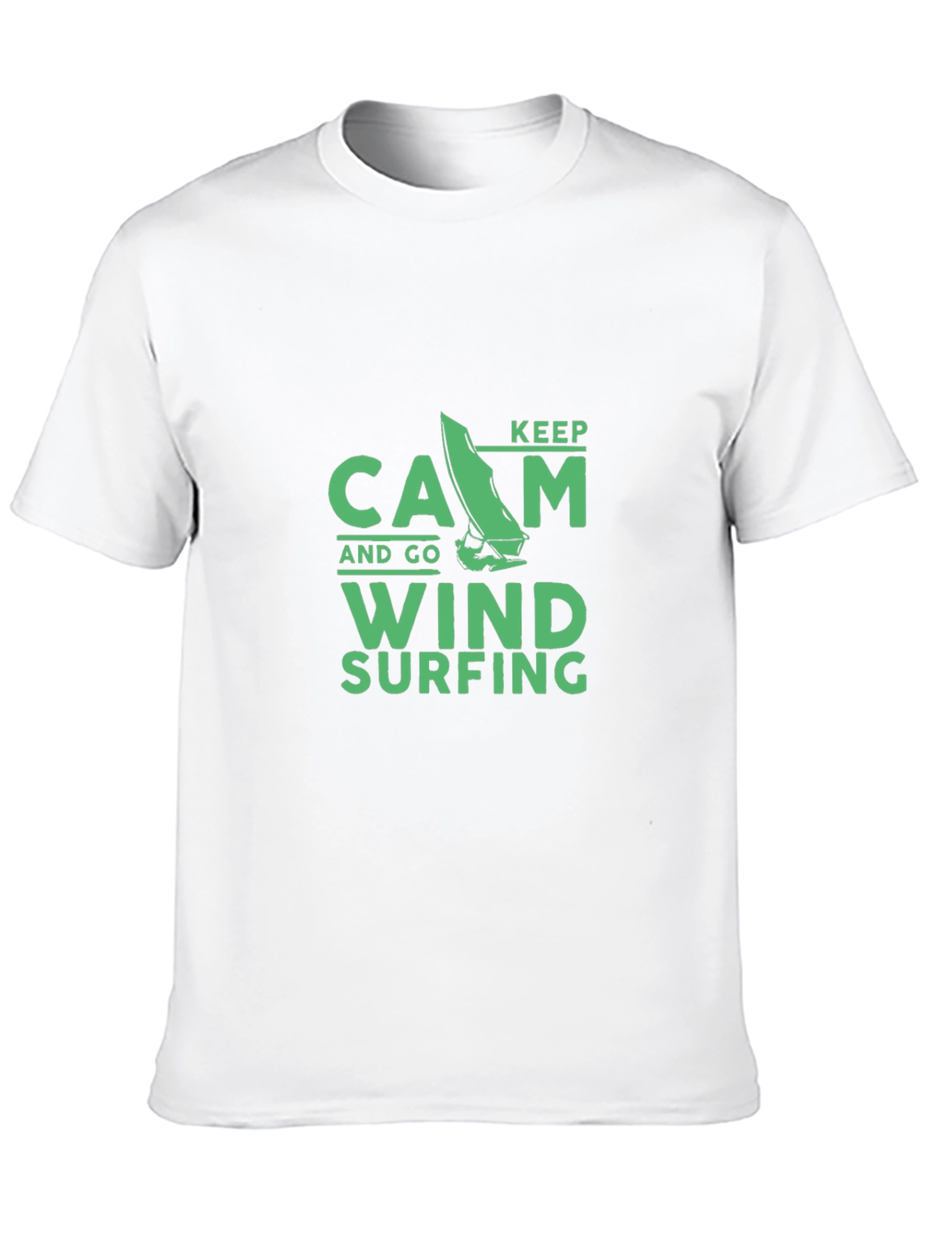 Keep Calm Windsurfing T-Shirt - Black Cotton Tee