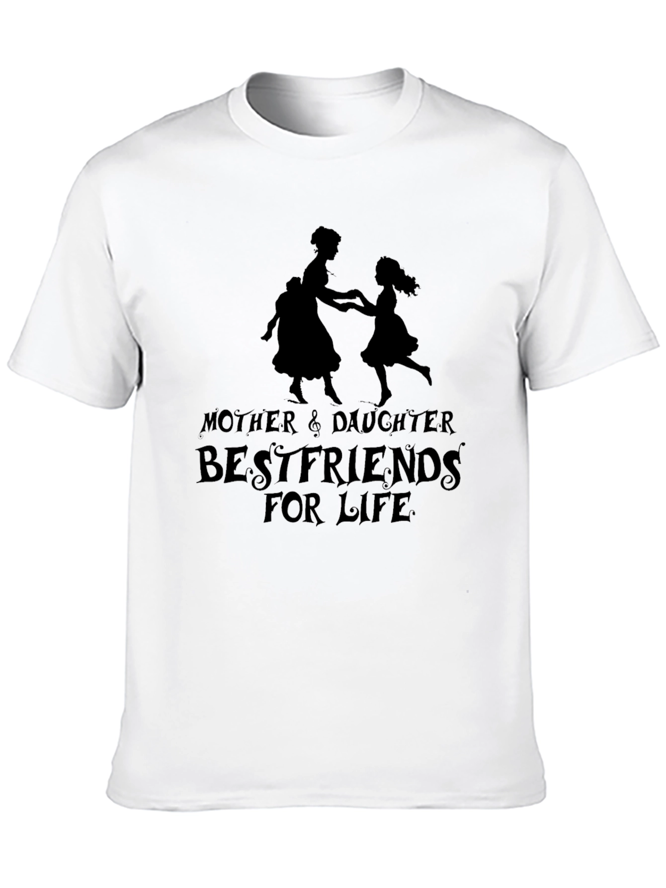 Mother & Daughter Bestfriends for Life Black T-Shirt