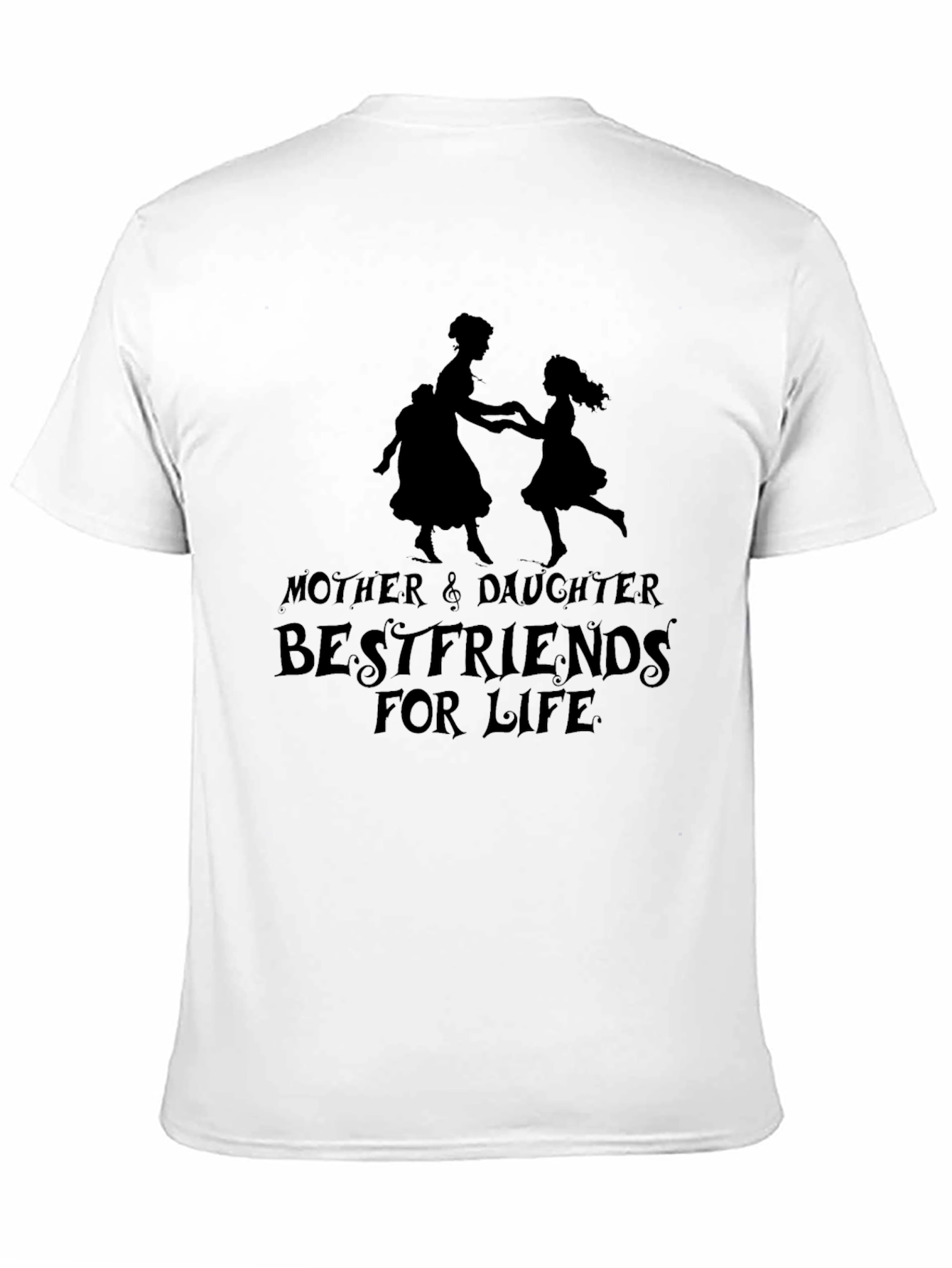Mother & Daughter Bestfriends for Life Black T-Shirt