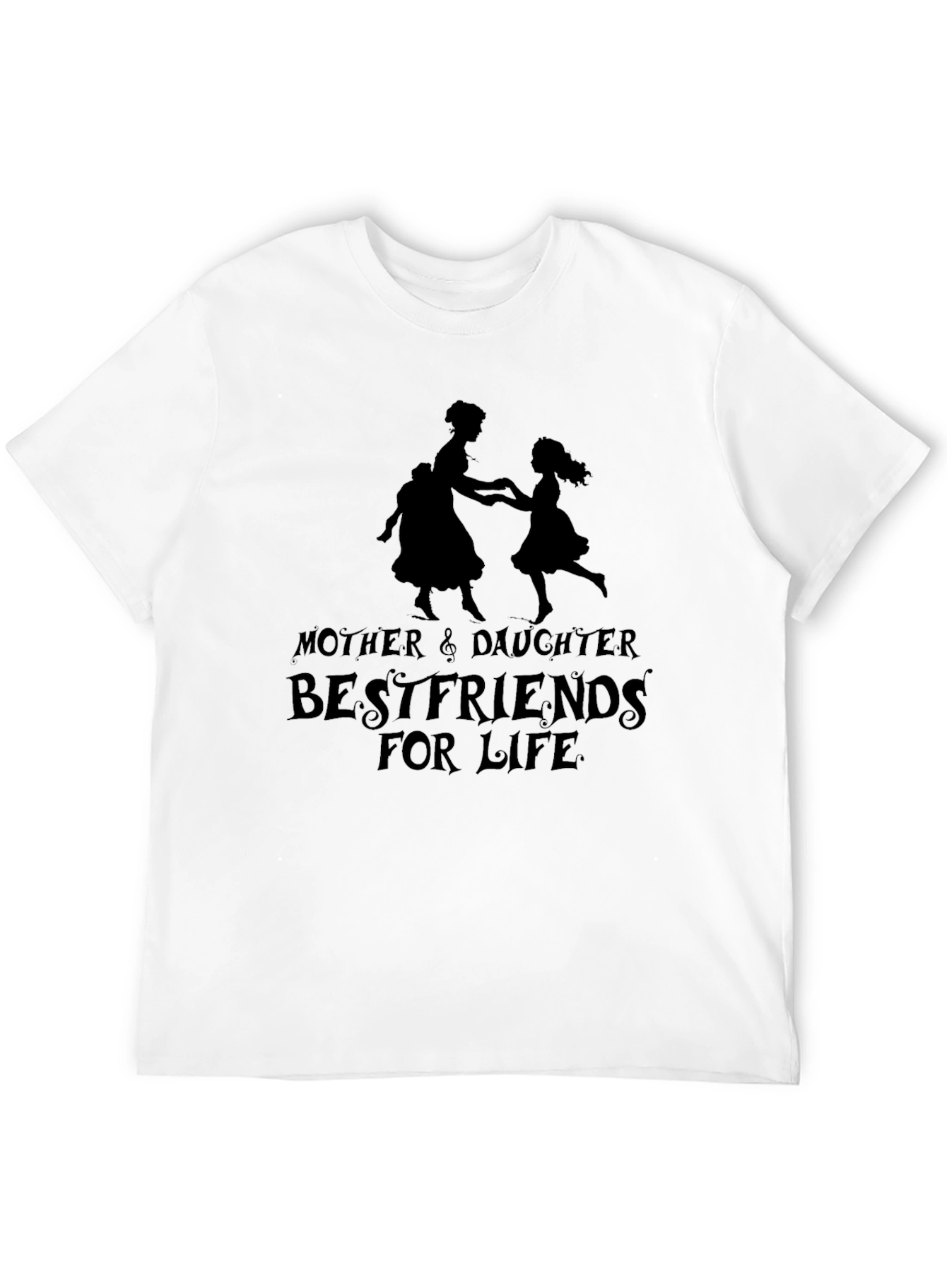 Mother & Daughter Bestfriends for Life Black T-Shirt