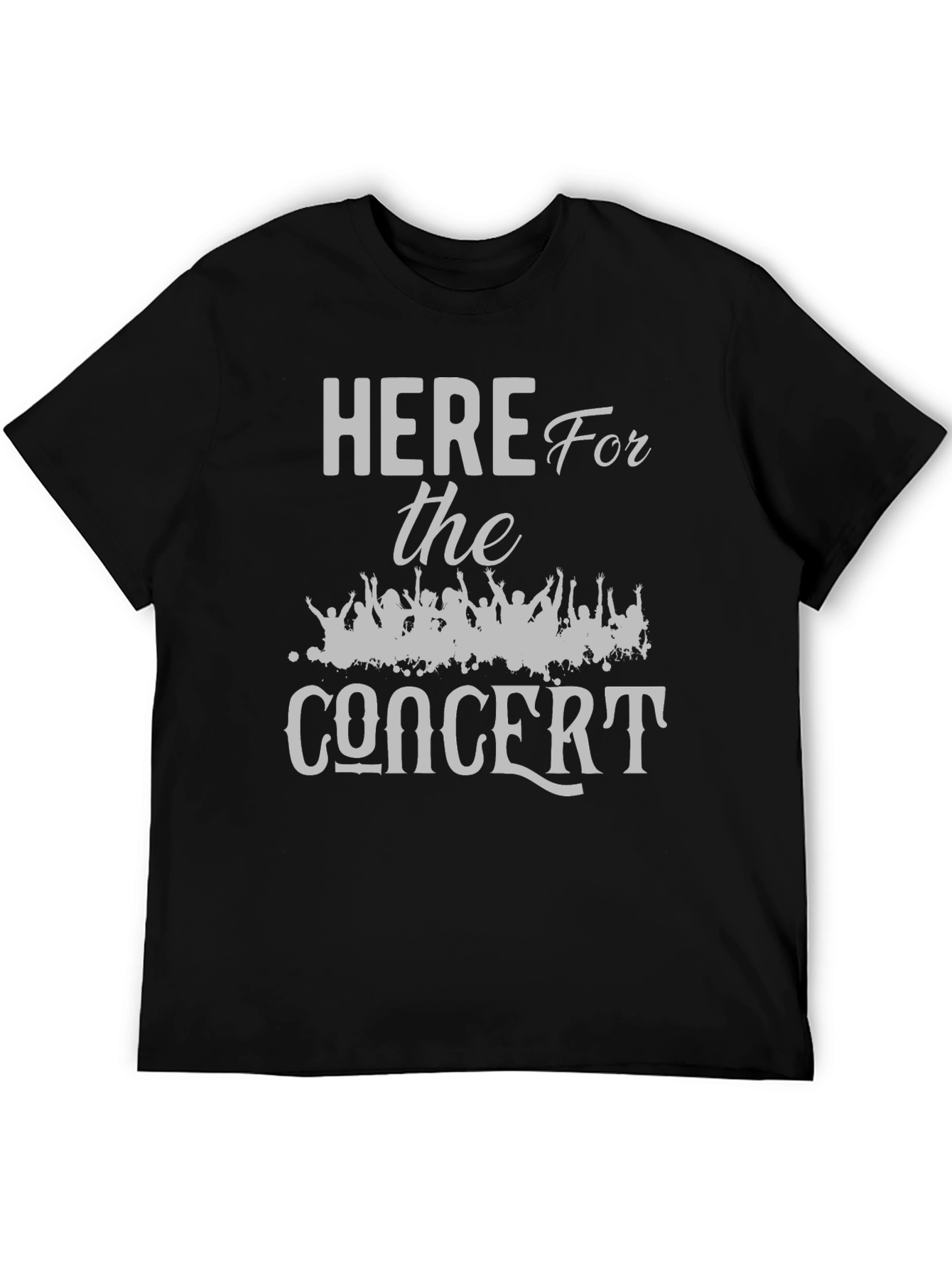 Here for the Concert Black Graphic Tee