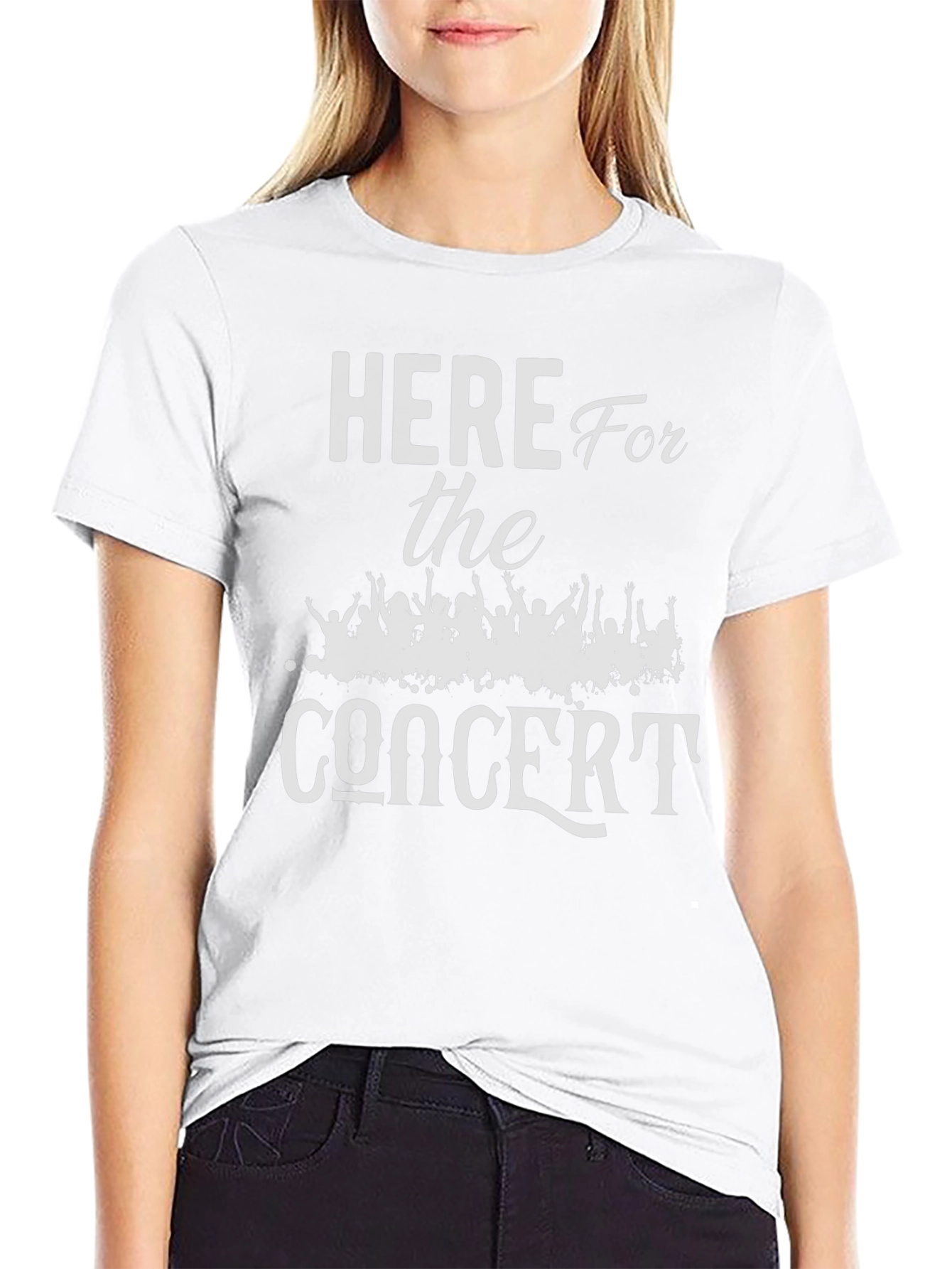 Here for the Concert Black Graphic Tee