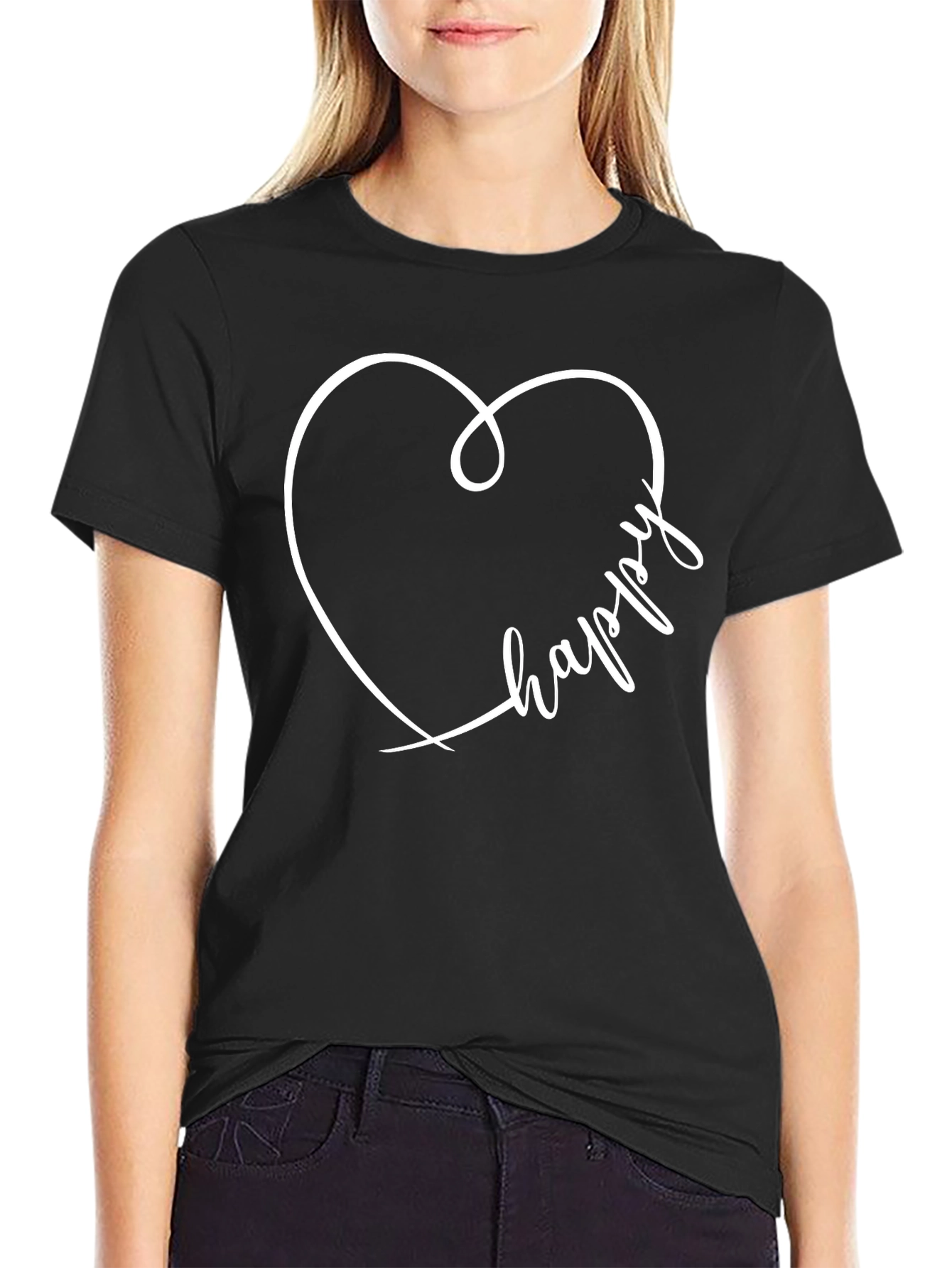 Happy Heart T-Shirt - Casual Style