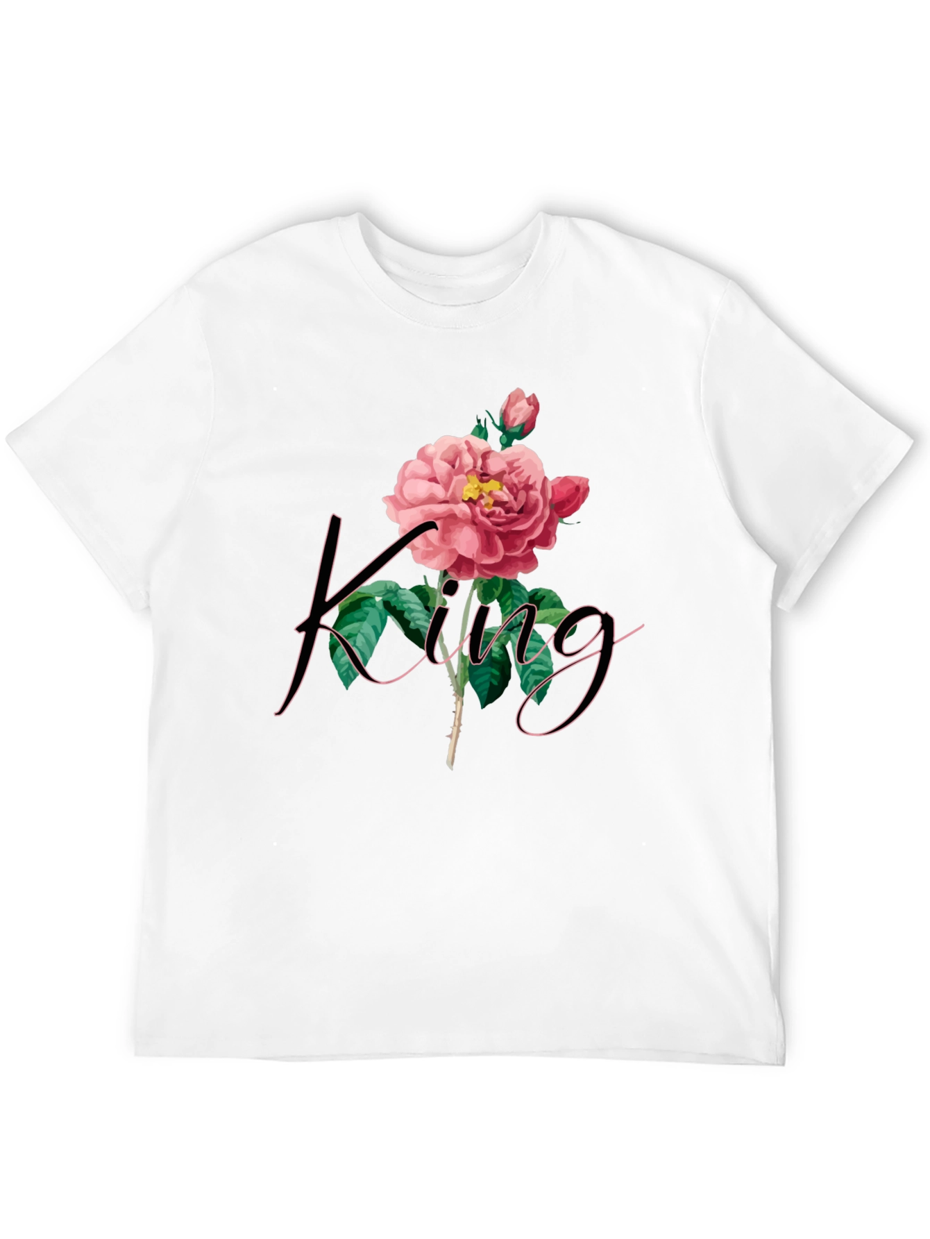 King Rose Graphic Tee - Mens Black T-Shirt