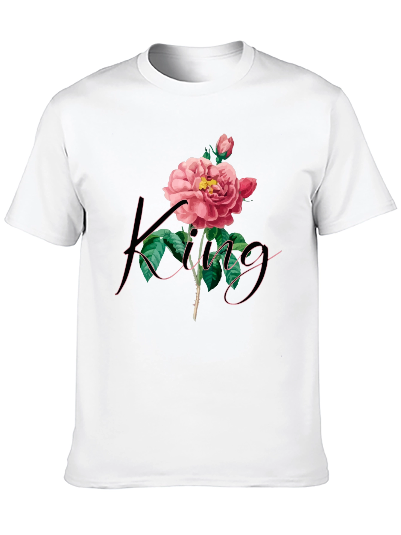 King Rose Graphic Tee - Mens Black T-Shirt