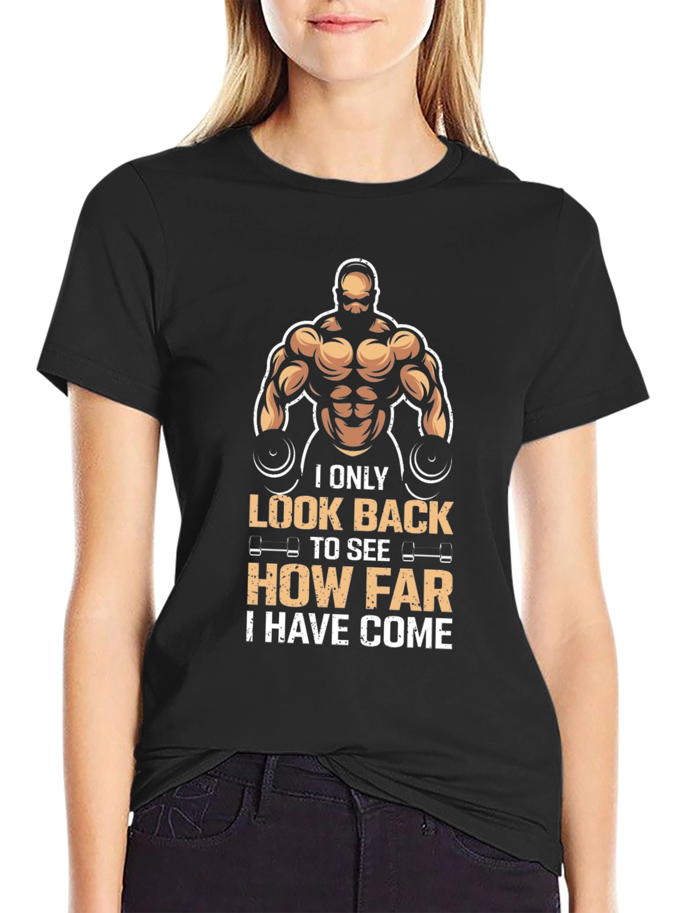 Motivational Gym T-Shirt: Look Back How Far Youve Come