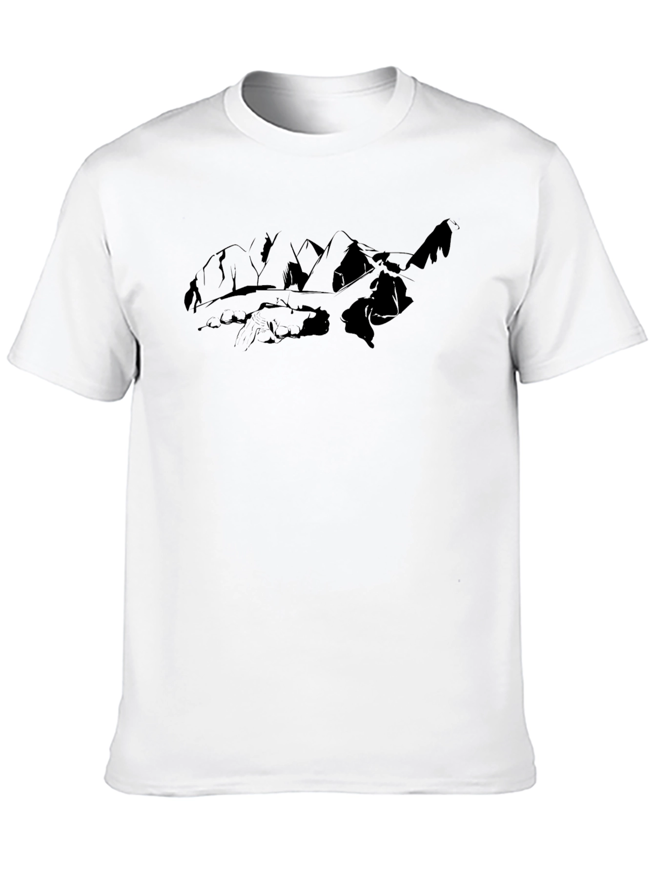 Mountains Graphic Tee - Modern Black T-Shirt