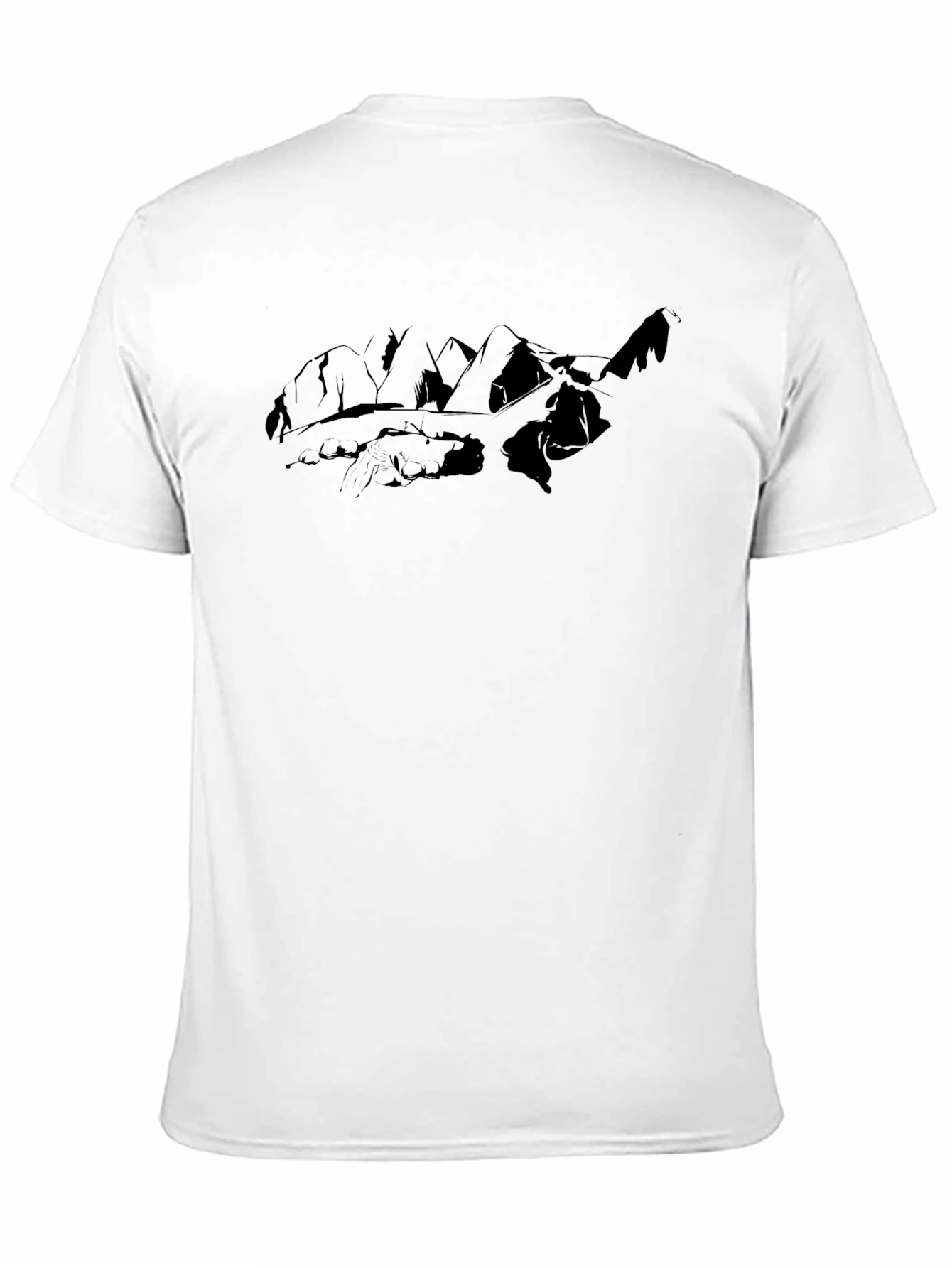 Mountains Graphic Tee - Modern Black T-Shirt