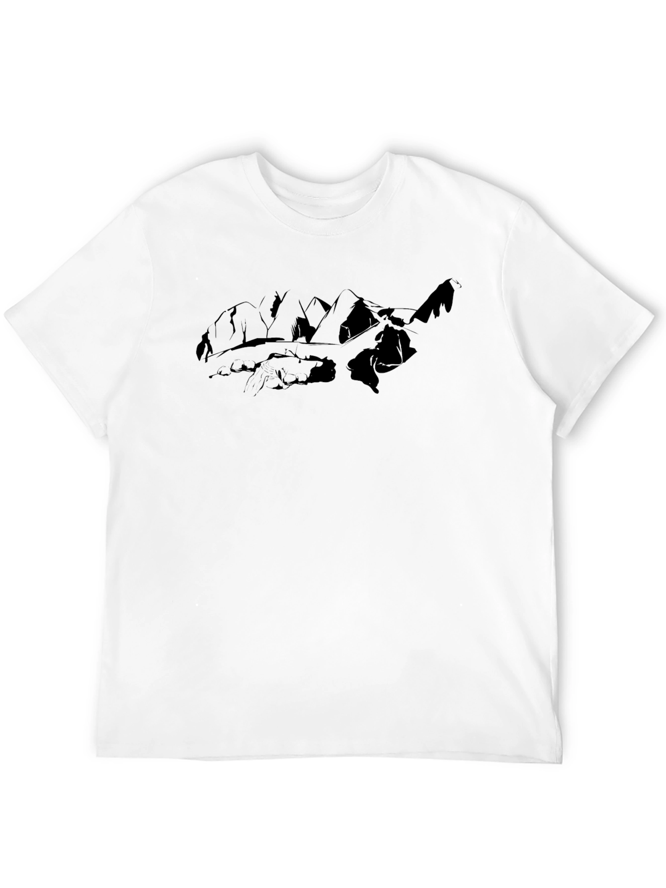 Mountains Graphic Tee - Modern Black T-Shirt