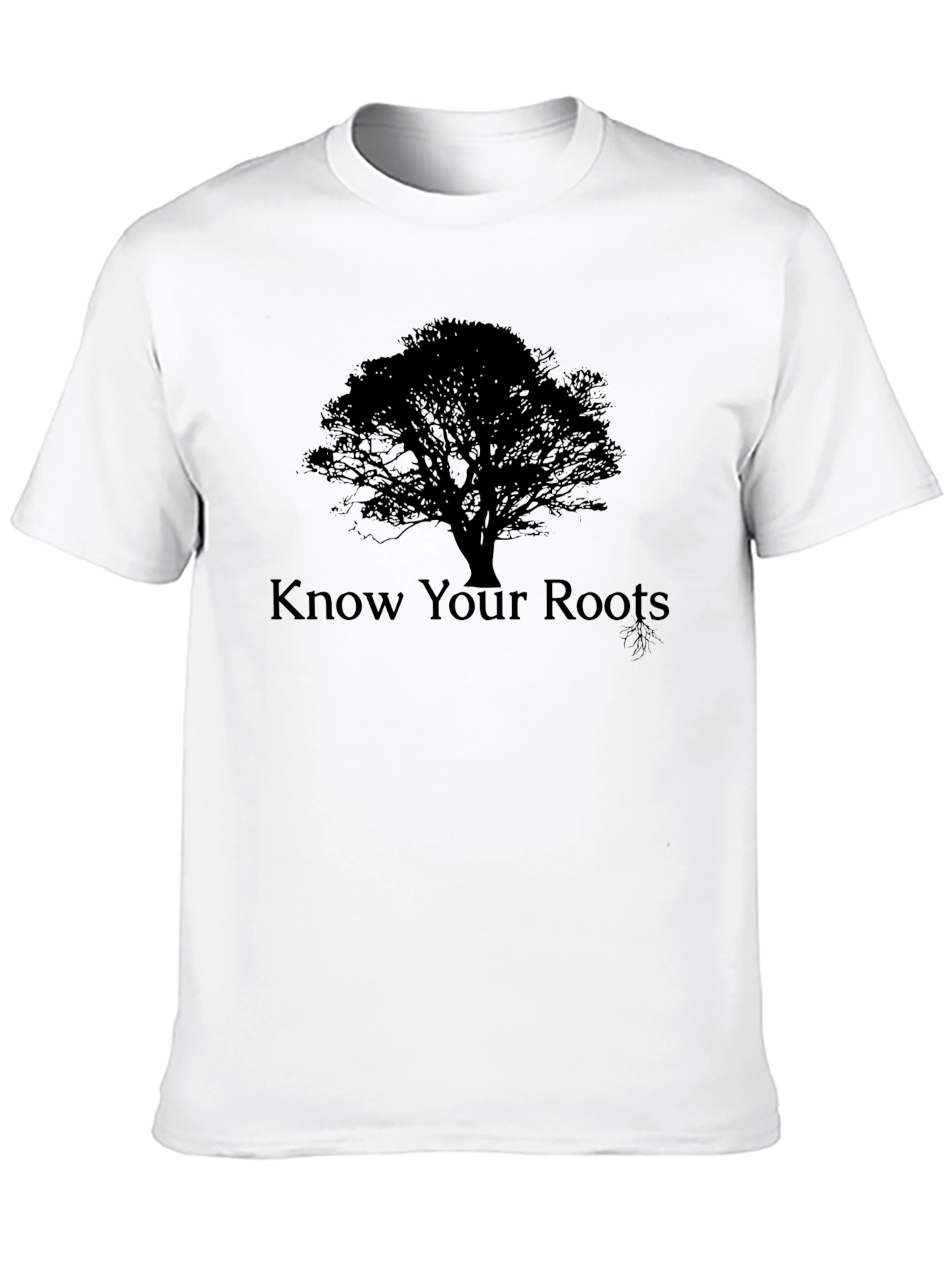 Know Your Roots Tree Graphic T-Shirt - Black