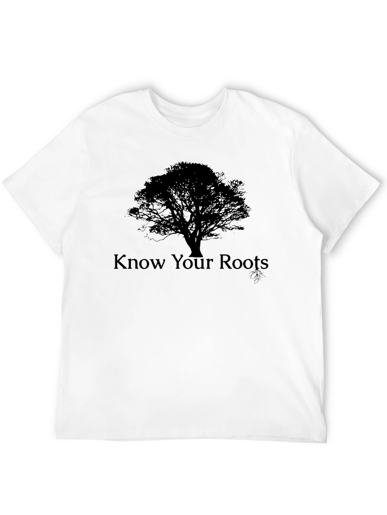 Know Your Roots Tree Graphic T-Shirt - Black