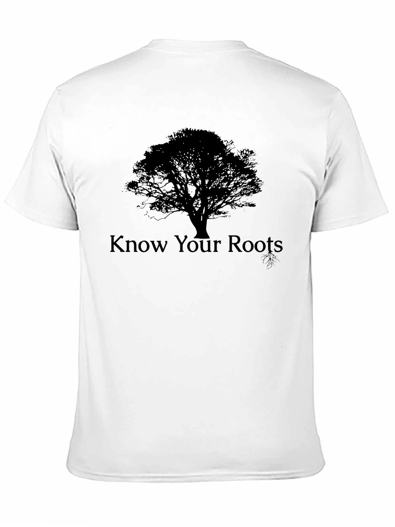 Know Your Roots Tree Graphic T-Shirt - Black