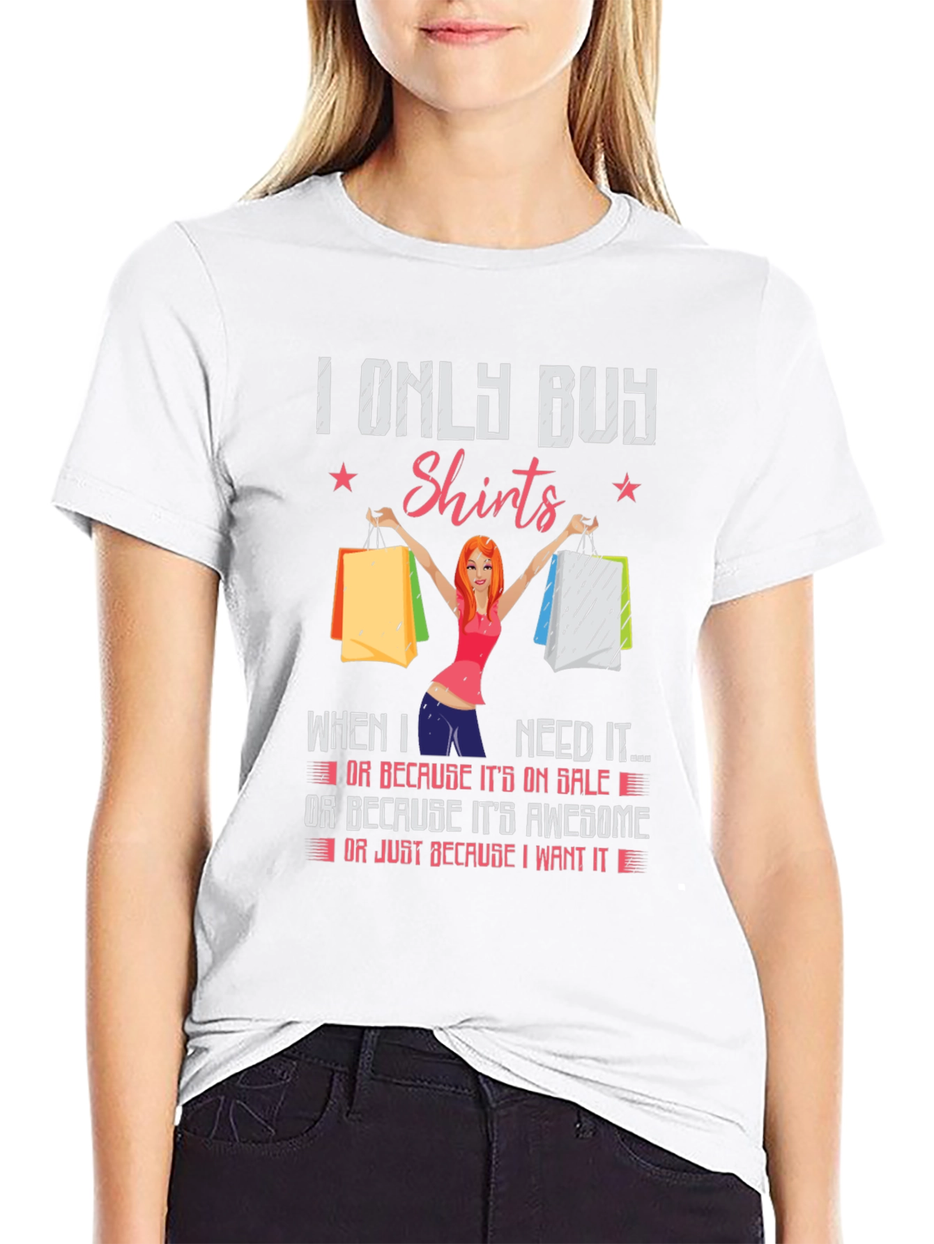 Funny I Only Buy Shirts Graphic T-Shirt