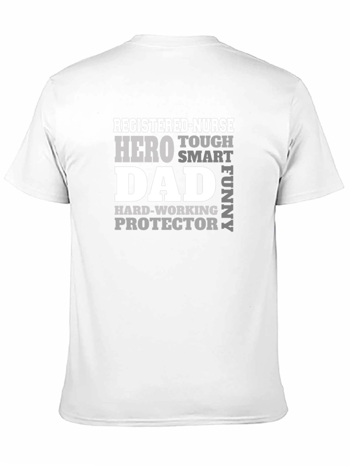 Registered Nurse Hero Dad Black T-Shirt