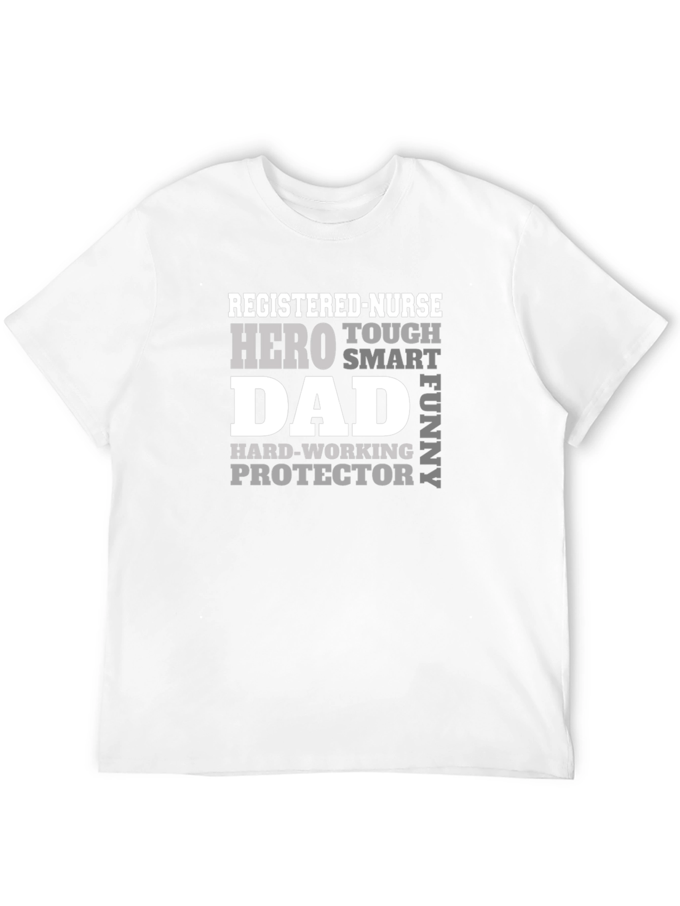 Registered Nurse Hero Dad Black T-Shirt