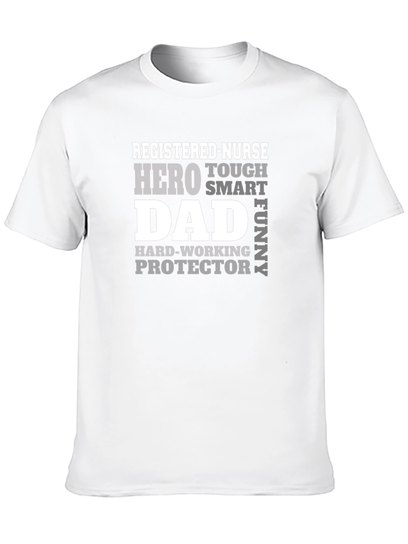 Registered Nurse Hero Dad Black T-Shirt