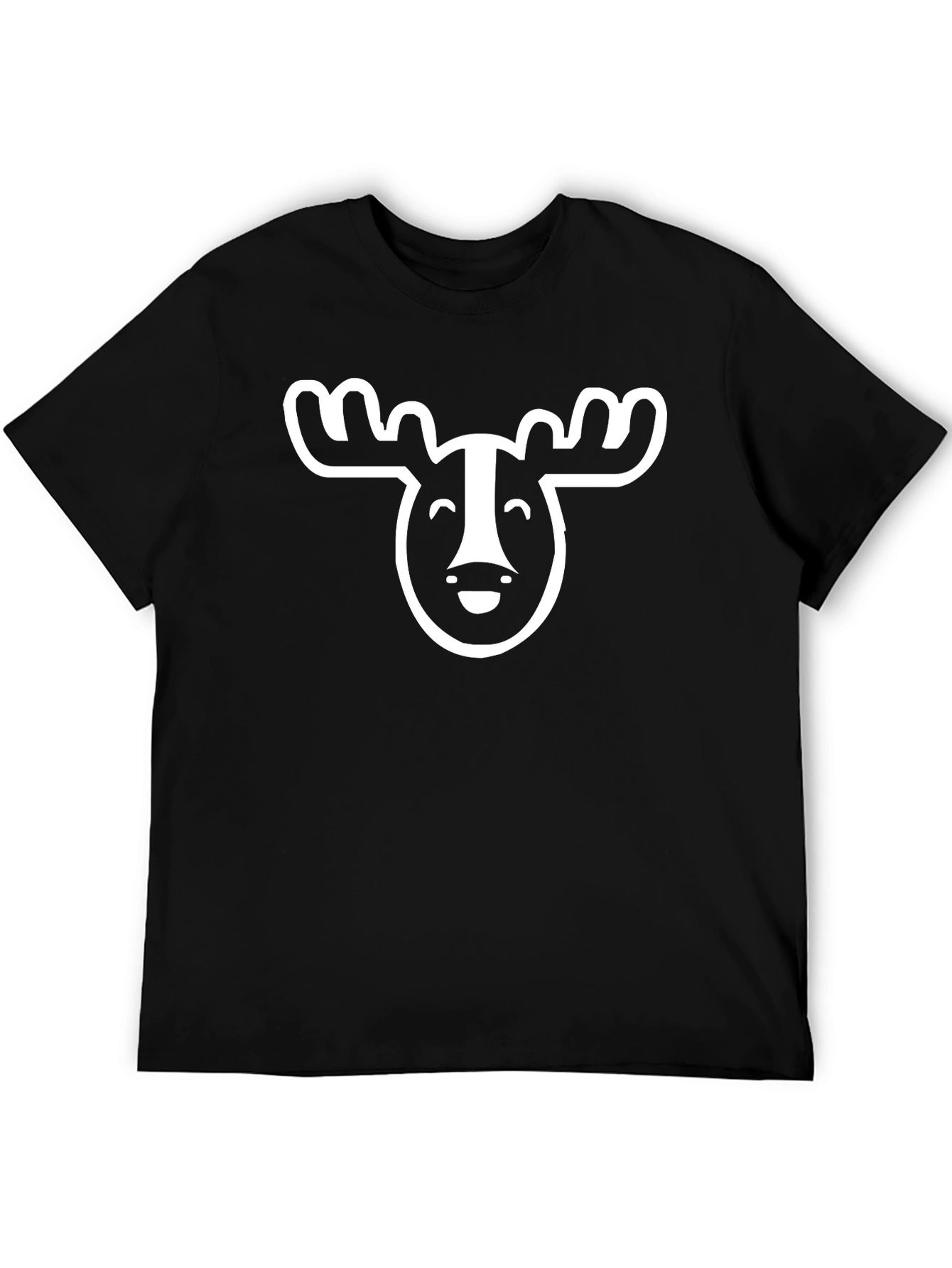 Funny Moose Graphic T-Shirt - Black Cotton Tee