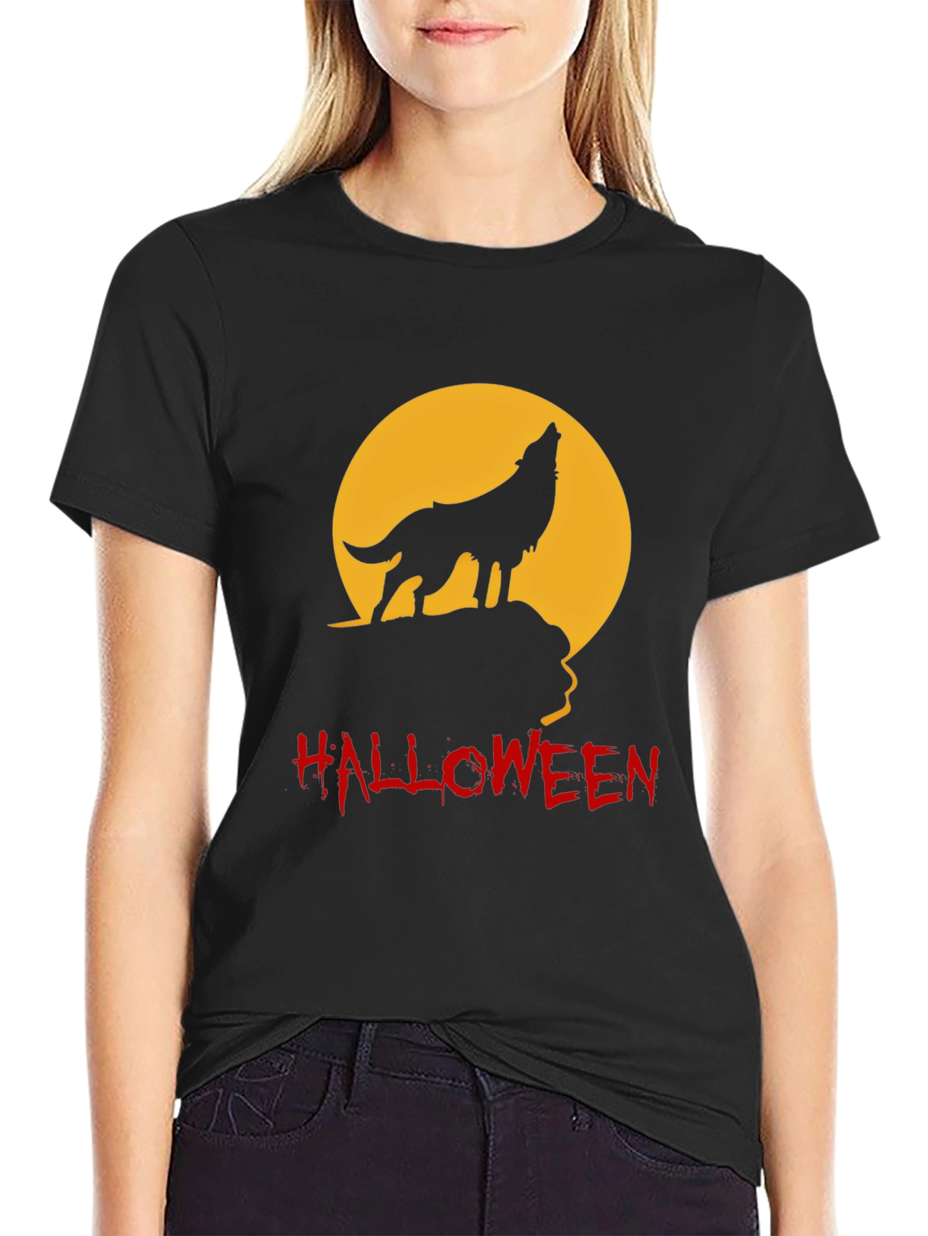 Halloween Wolf Moon Graphic Tee