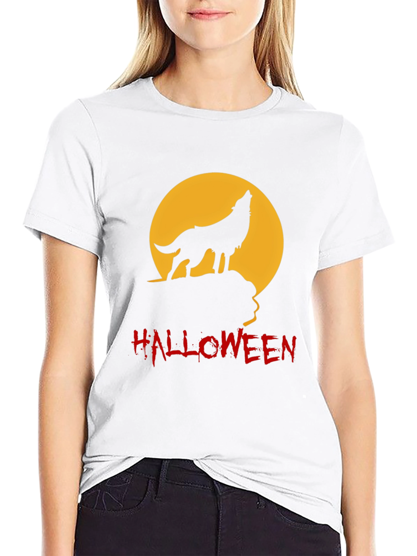 Halloween Wolf Moon Graphic Tee