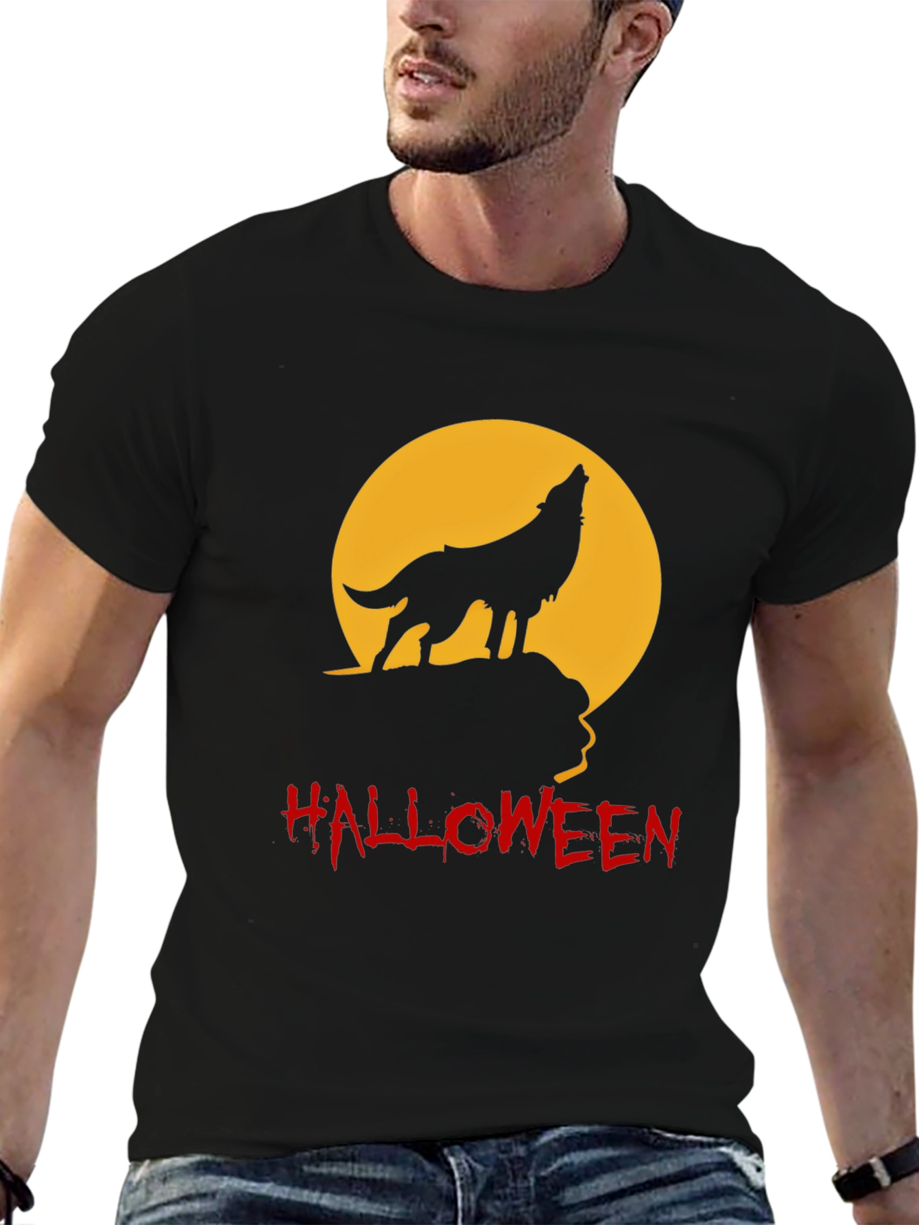 Halloween Wolf Moon Graphic Tee