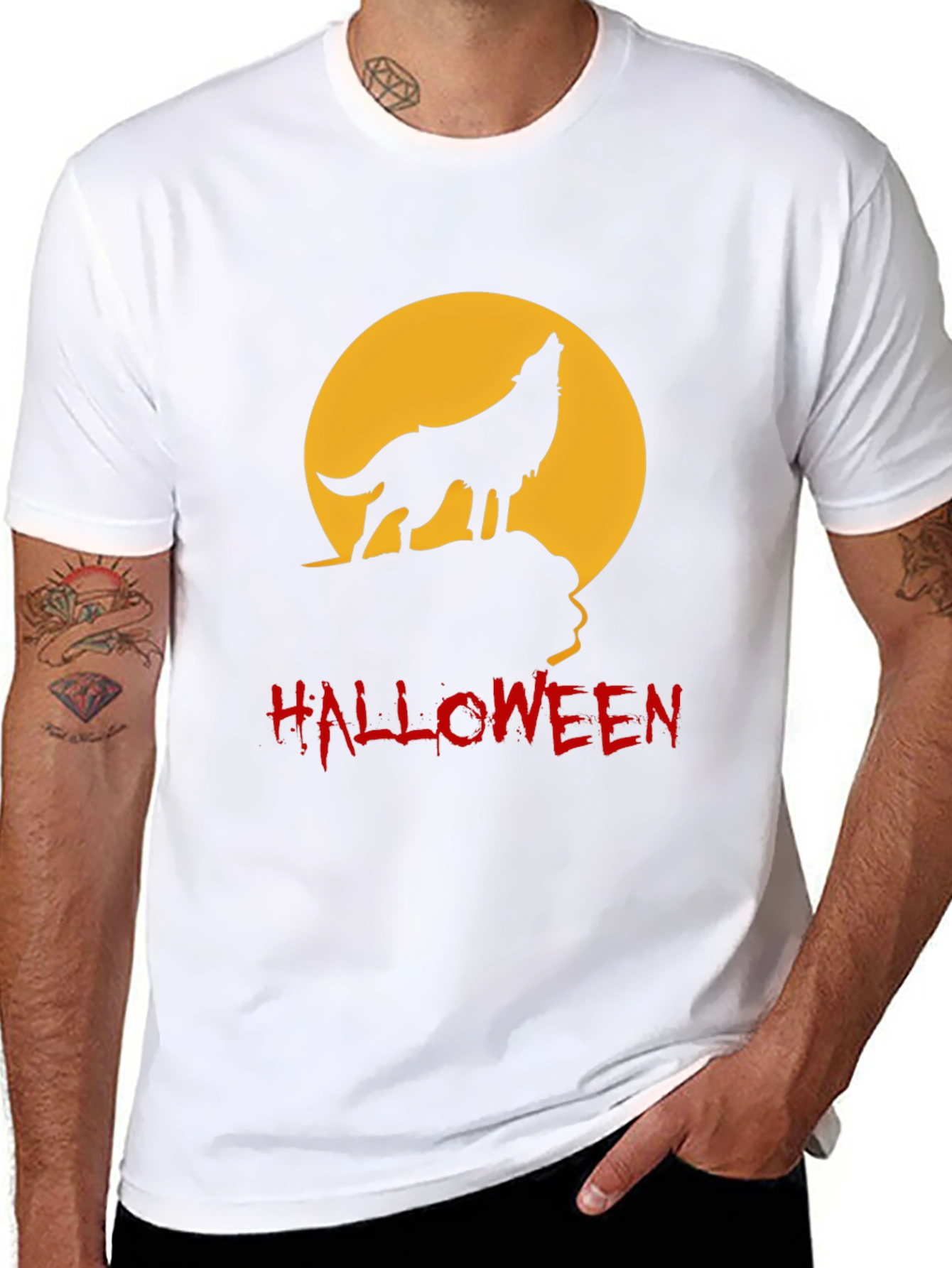 Halloween Wolf Moon Graphic Tee