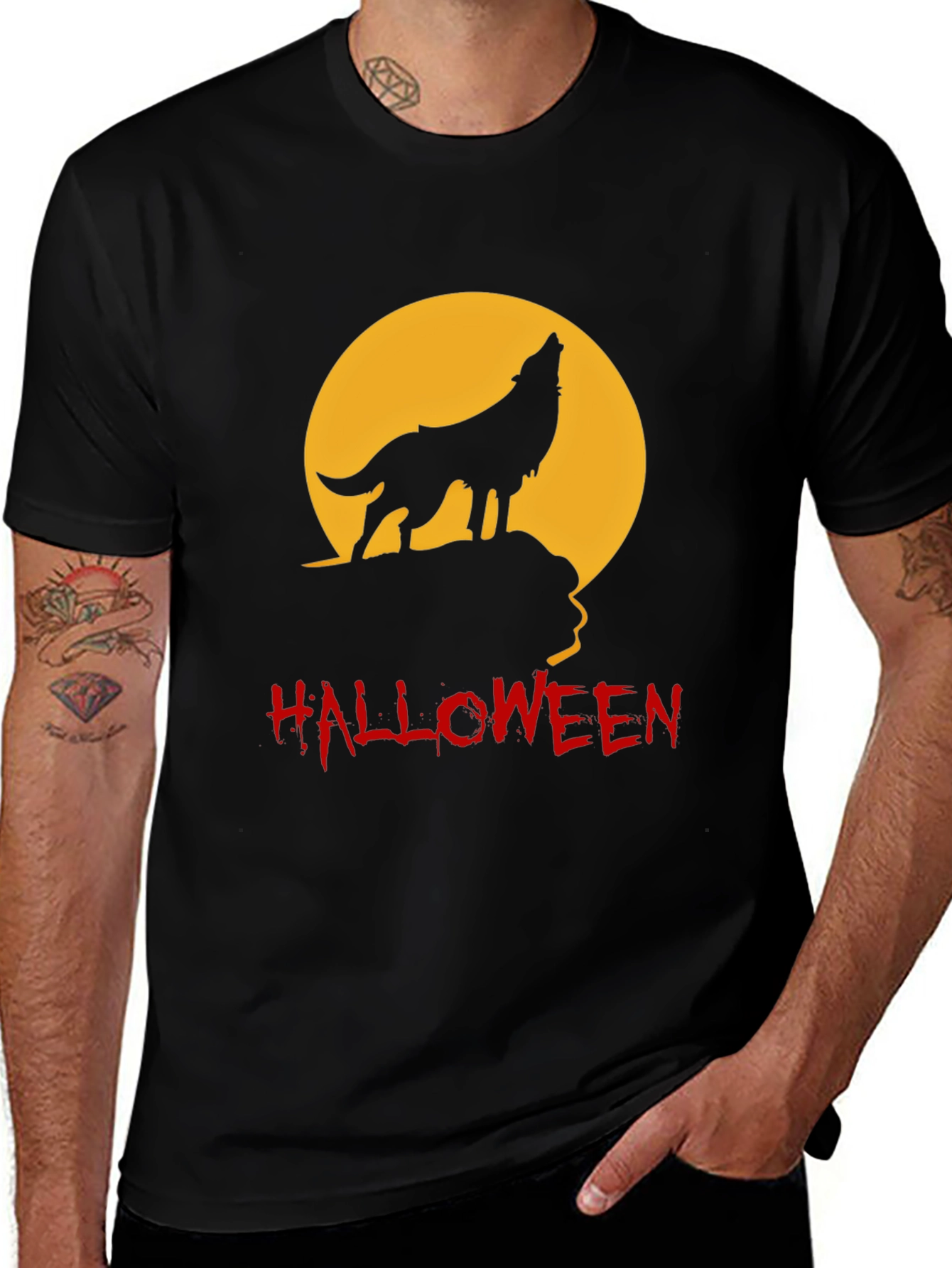 Halloween Wolf Moon Graphic Tee