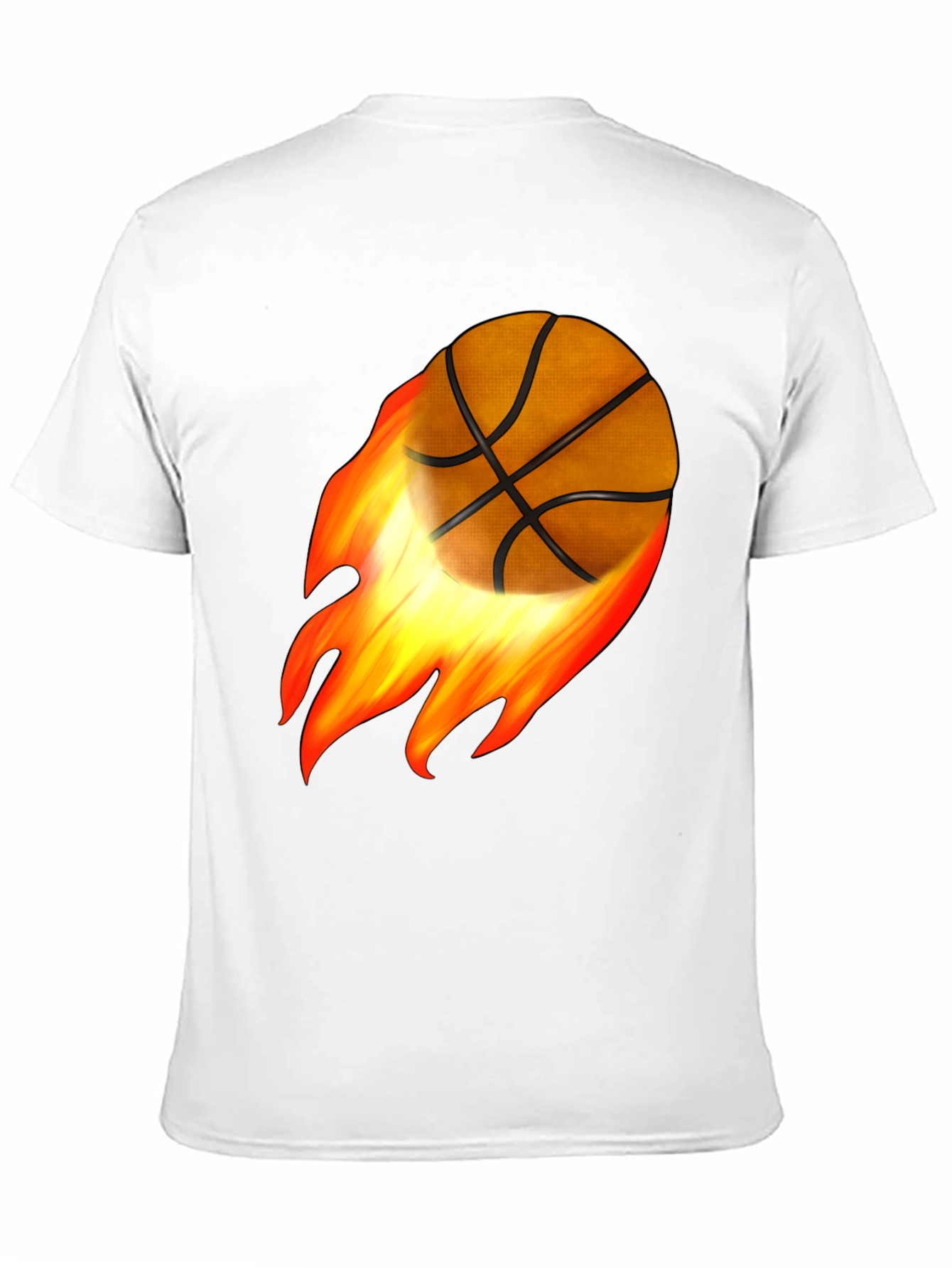 Flaming Basketball Graphic Tee