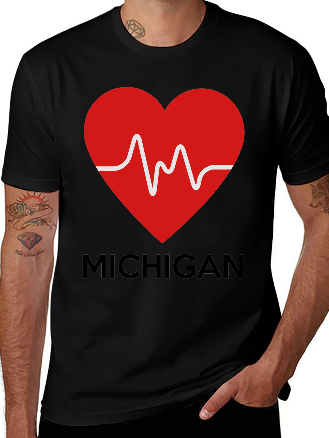 Michigan Love Heartbeat T-Shirt