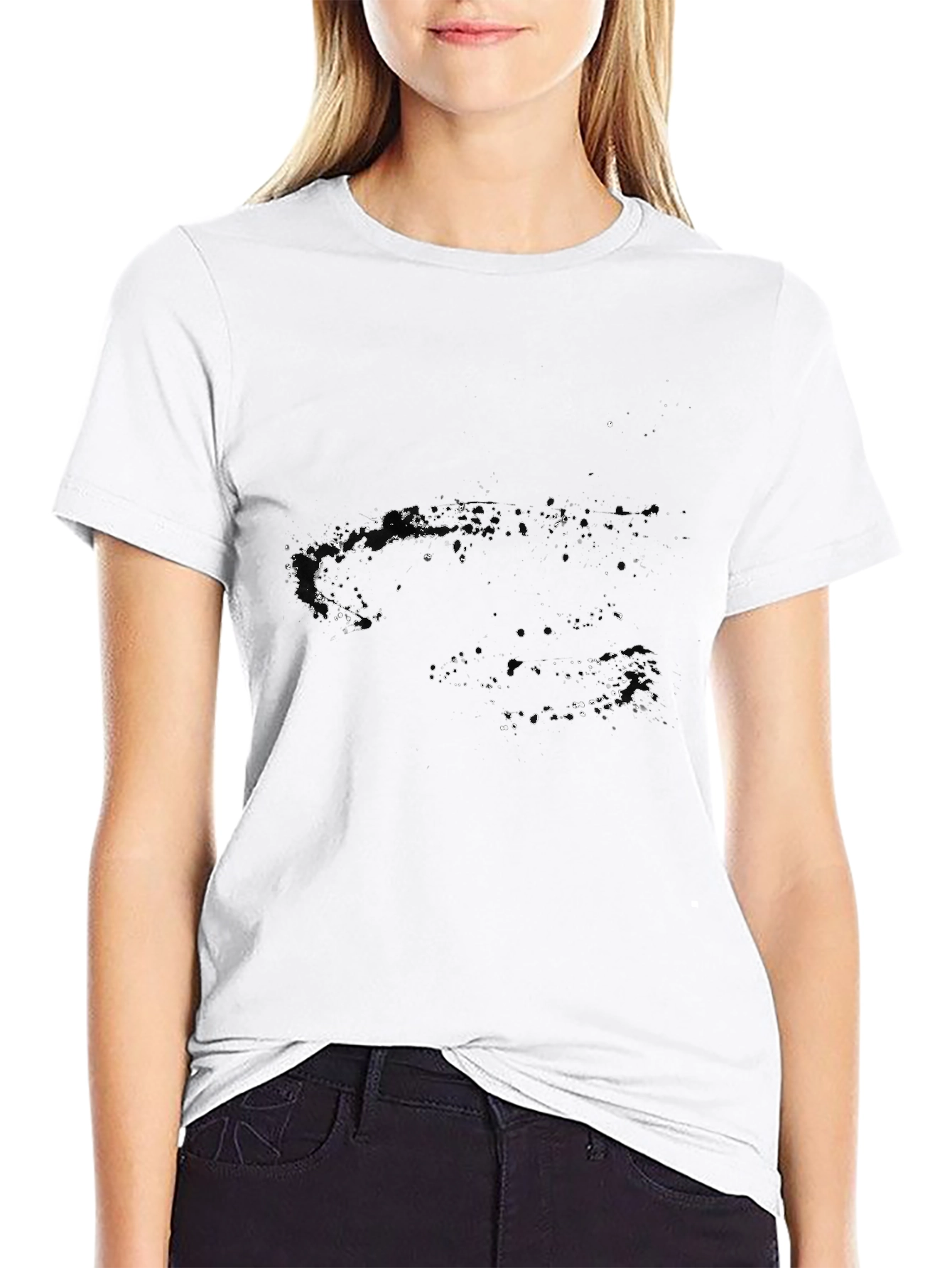 Abstract Galaxy Black Graphic Tee