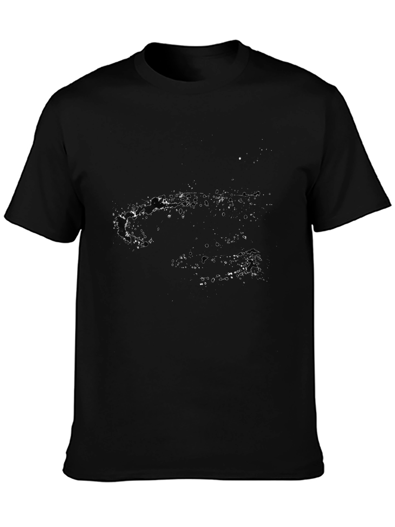 Abstract Galaxy Black Graphic Tee
