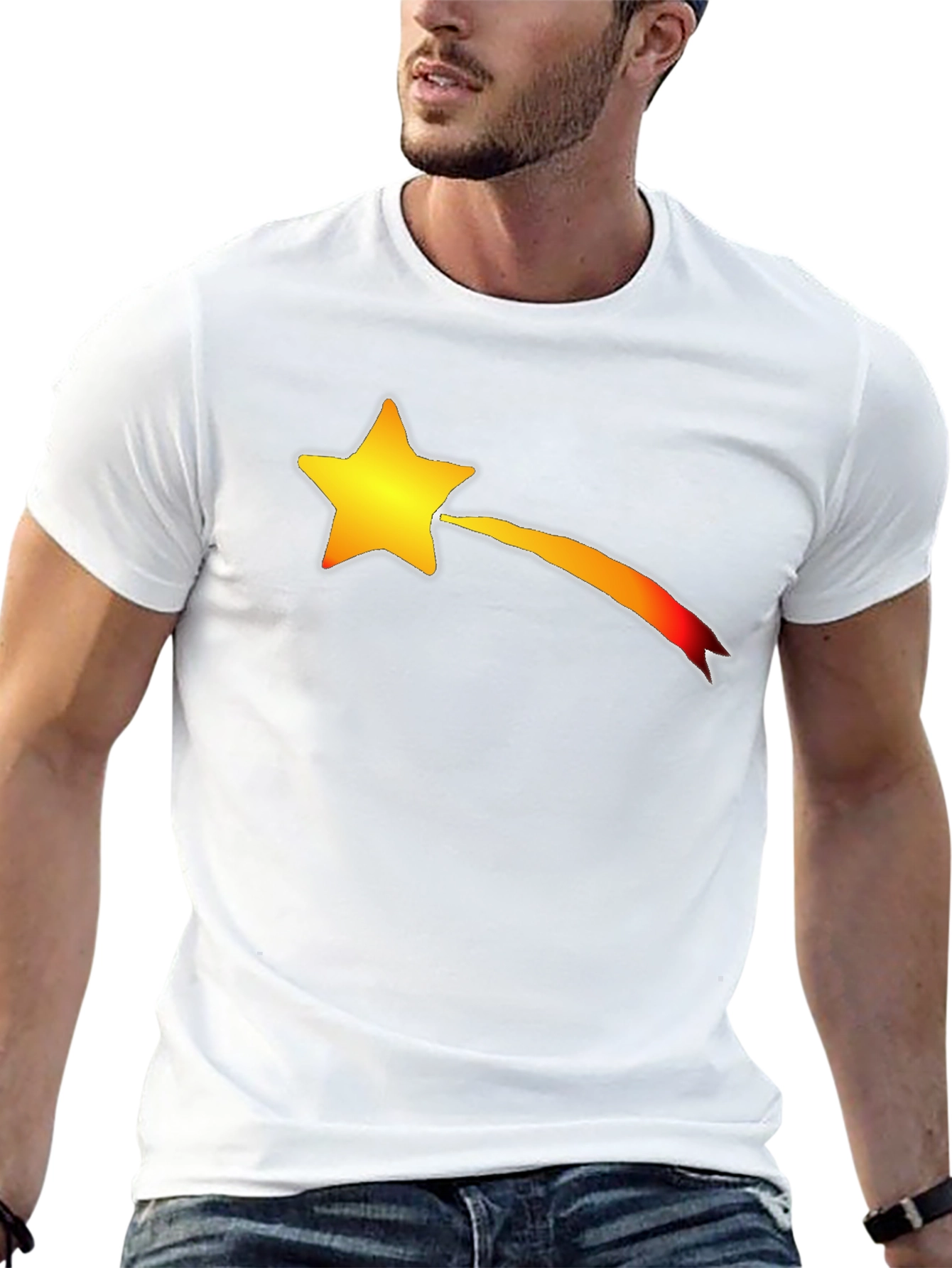 Shooting Star Graphic T-Shirt - Black