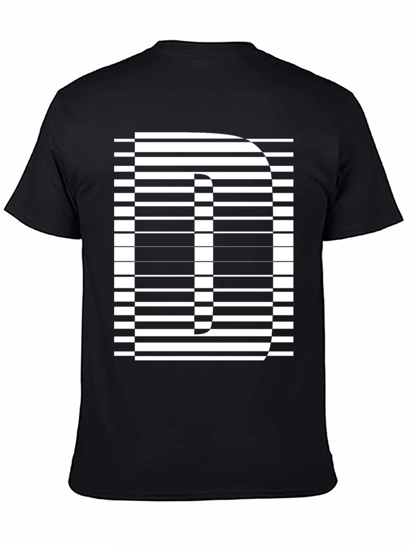 Optical Illusion Letter Graphic Tee