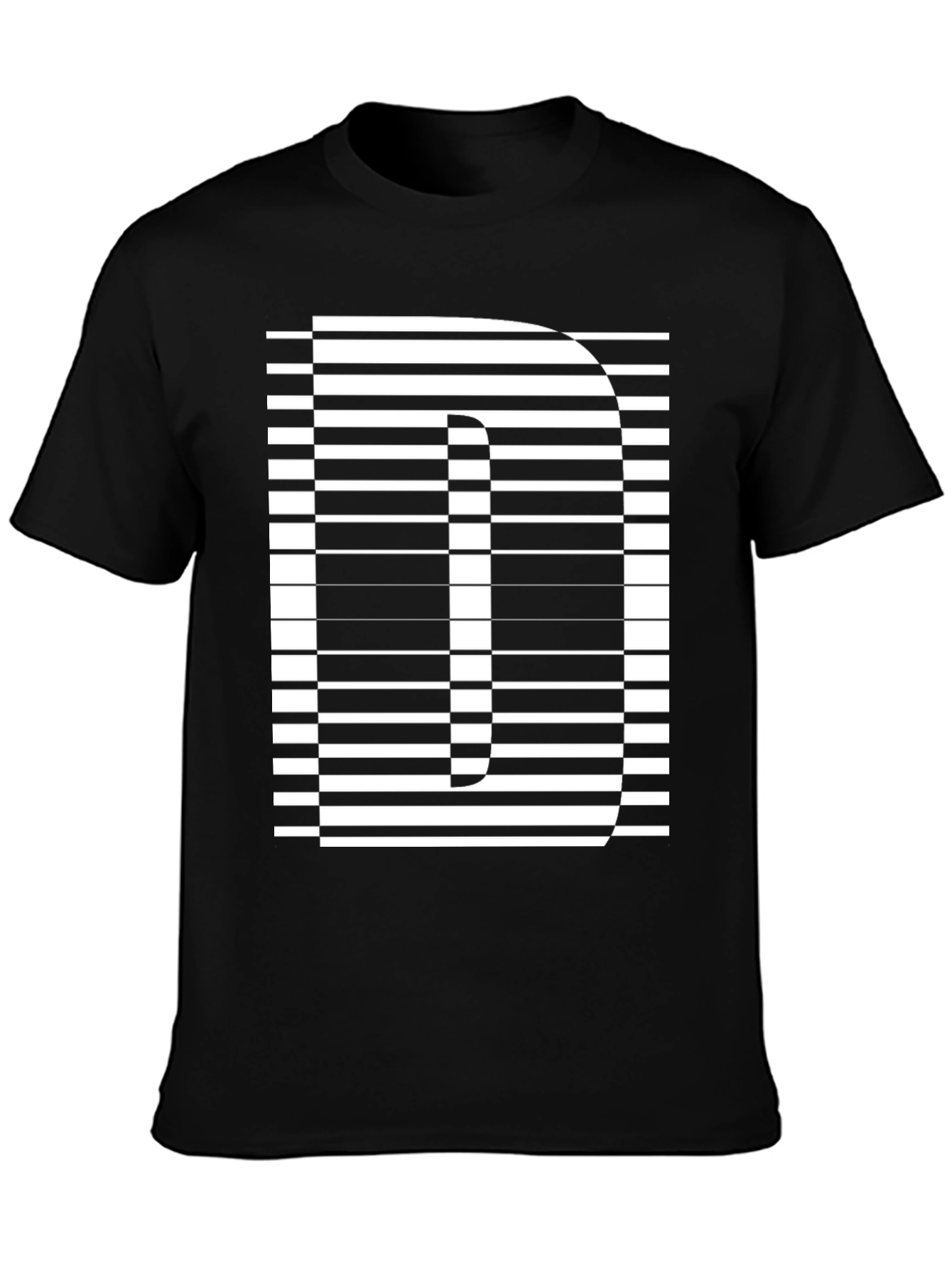 Optical Illusion Letter Graphic Tee
