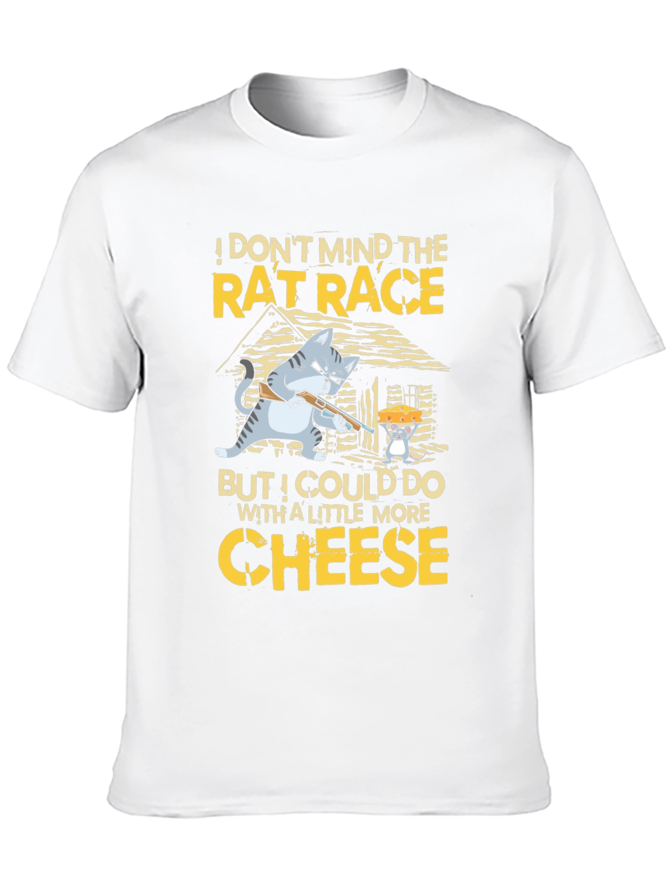 Funny Rat Race & Cheese Graphic Tee