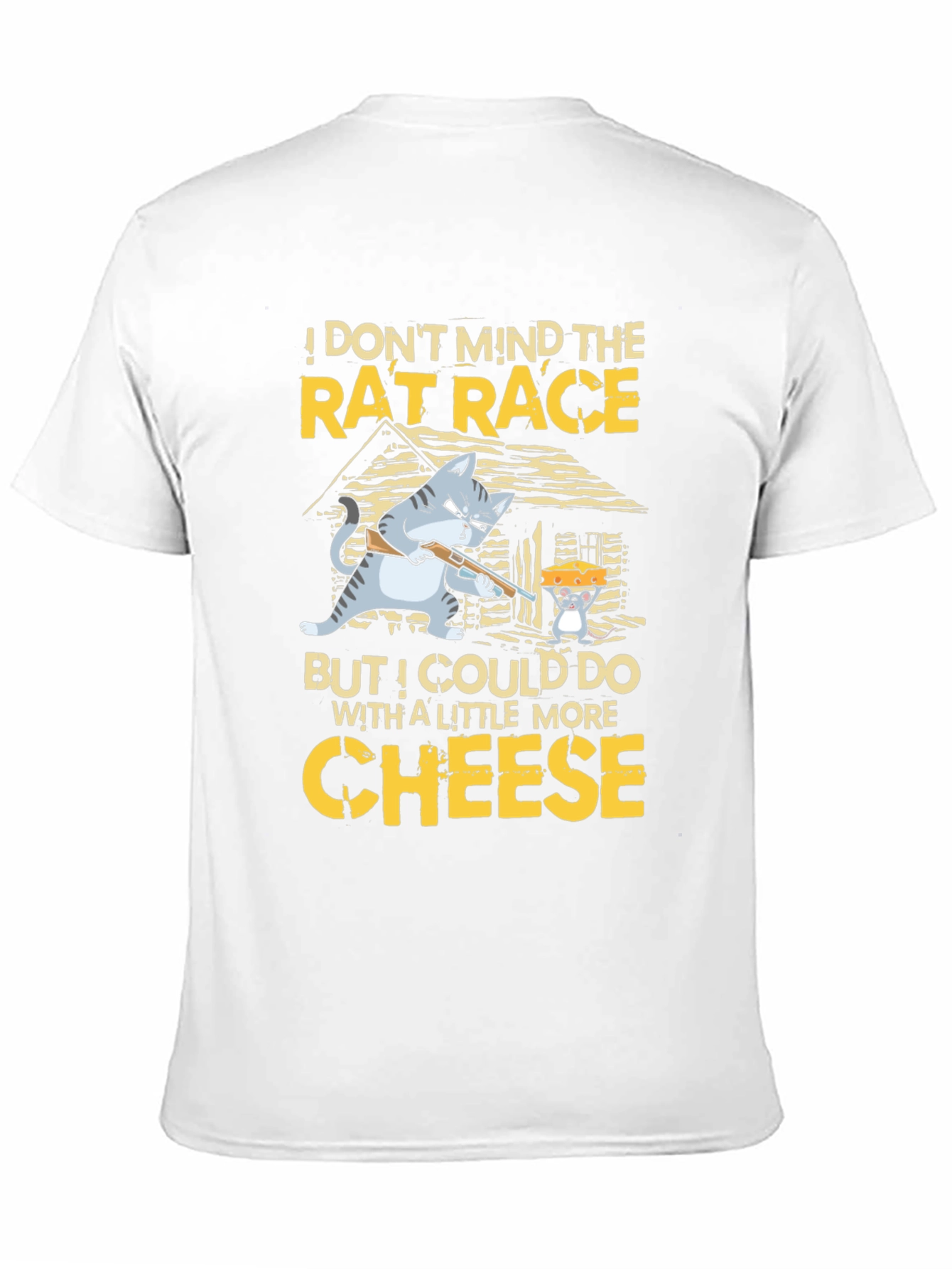 Funny Rat Race & Cheese Graphic Tee