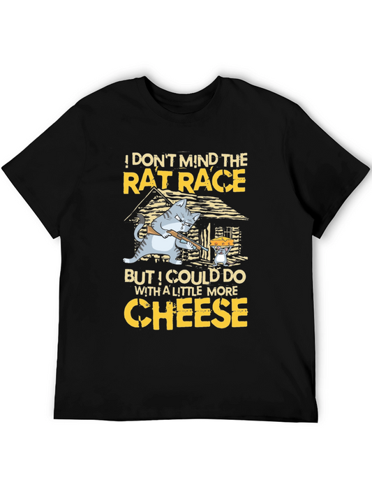 Funny Rat Race & Cheese Graphic Tee