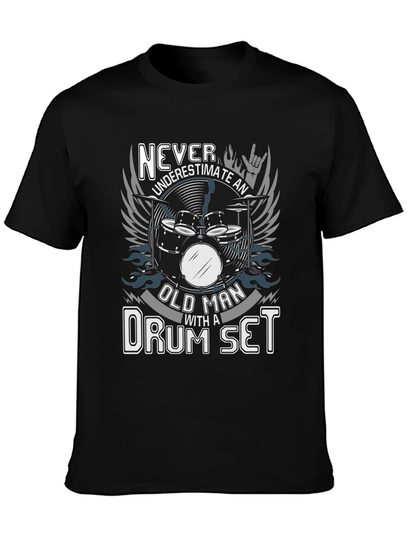 Old Man Drum Set T-Shirt