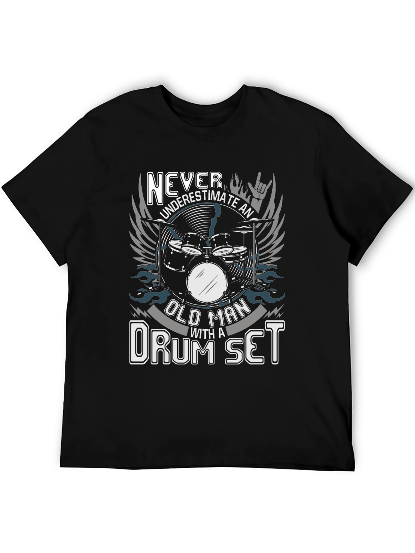 Old Man Drum Set T-Shirt