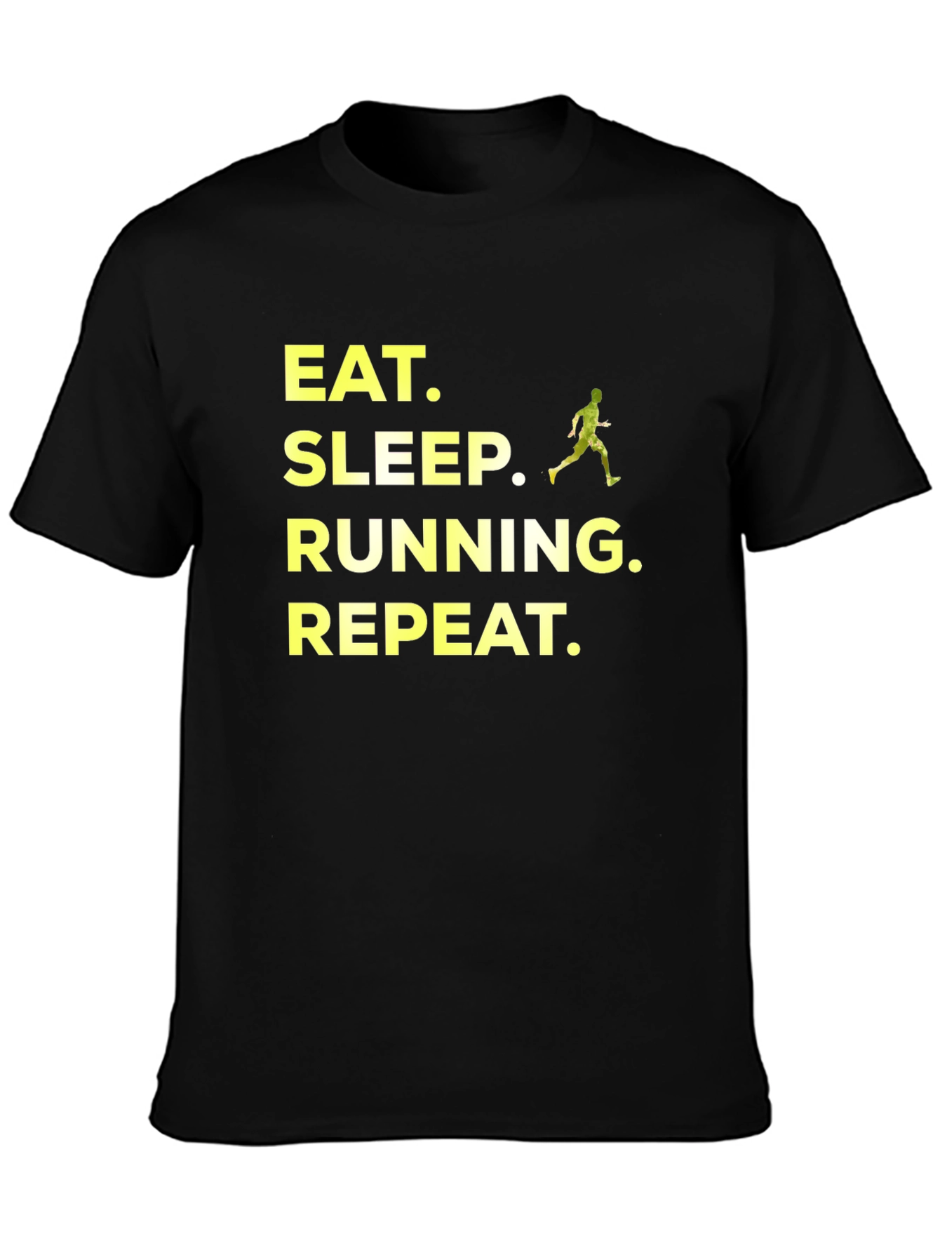 Eat Sleep Running Repeat Black T-Shirt