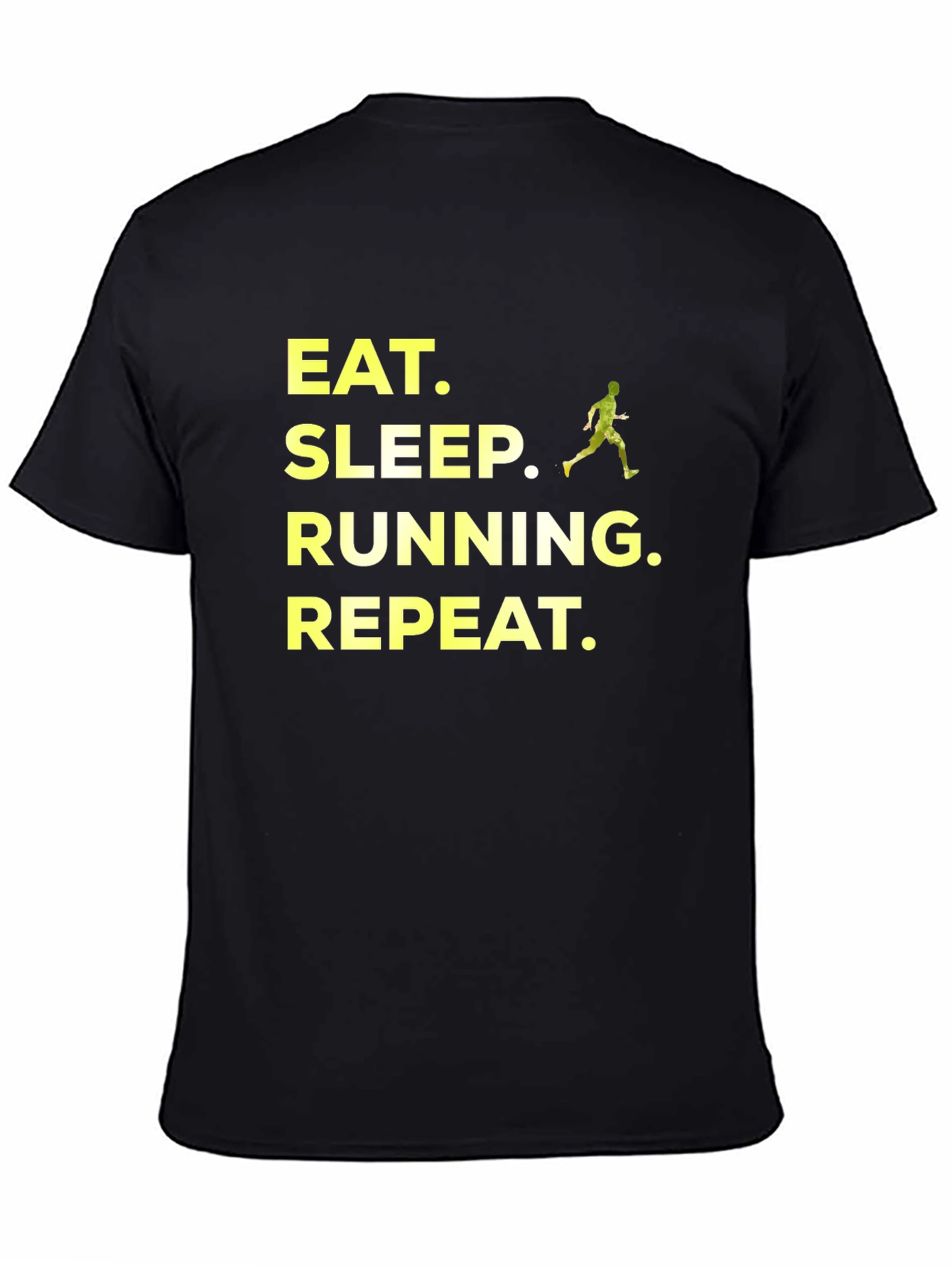 Eat Sleep Running Repeat Black T-Shirt
