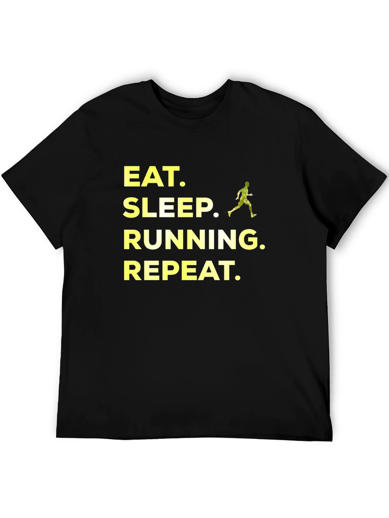 Eat Sleep Running Repeat Black T-Shirt