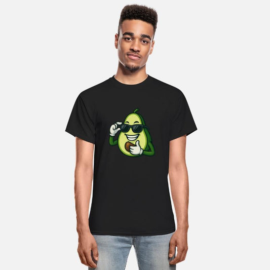 Cool avocado with sunglasses casual cartoon joy