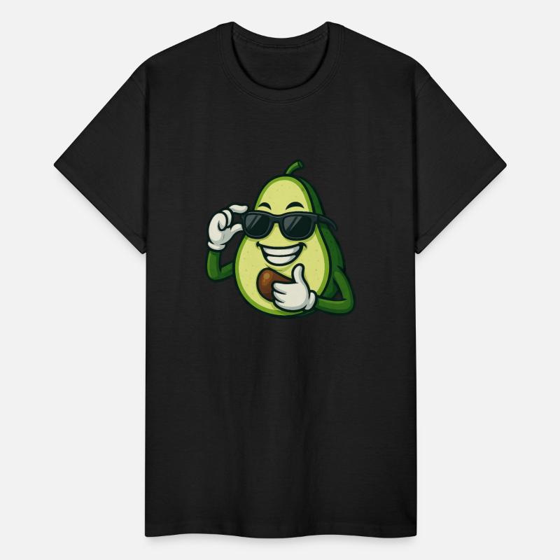 Cool avocado with sunglasses casual cartoon joy