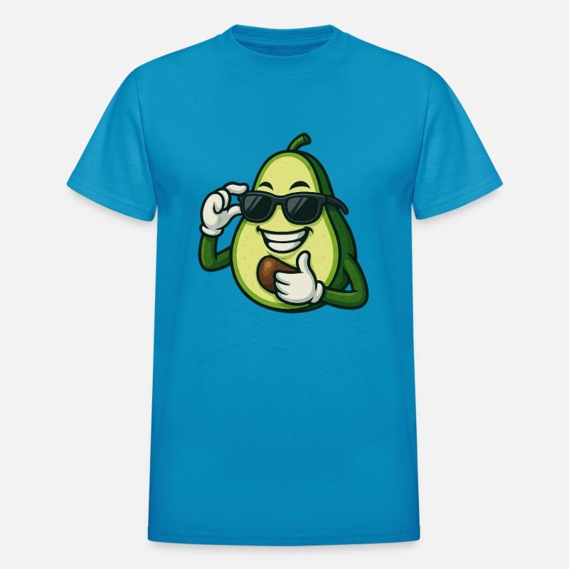 Cool avocado with sunglasses casual cartoon joy